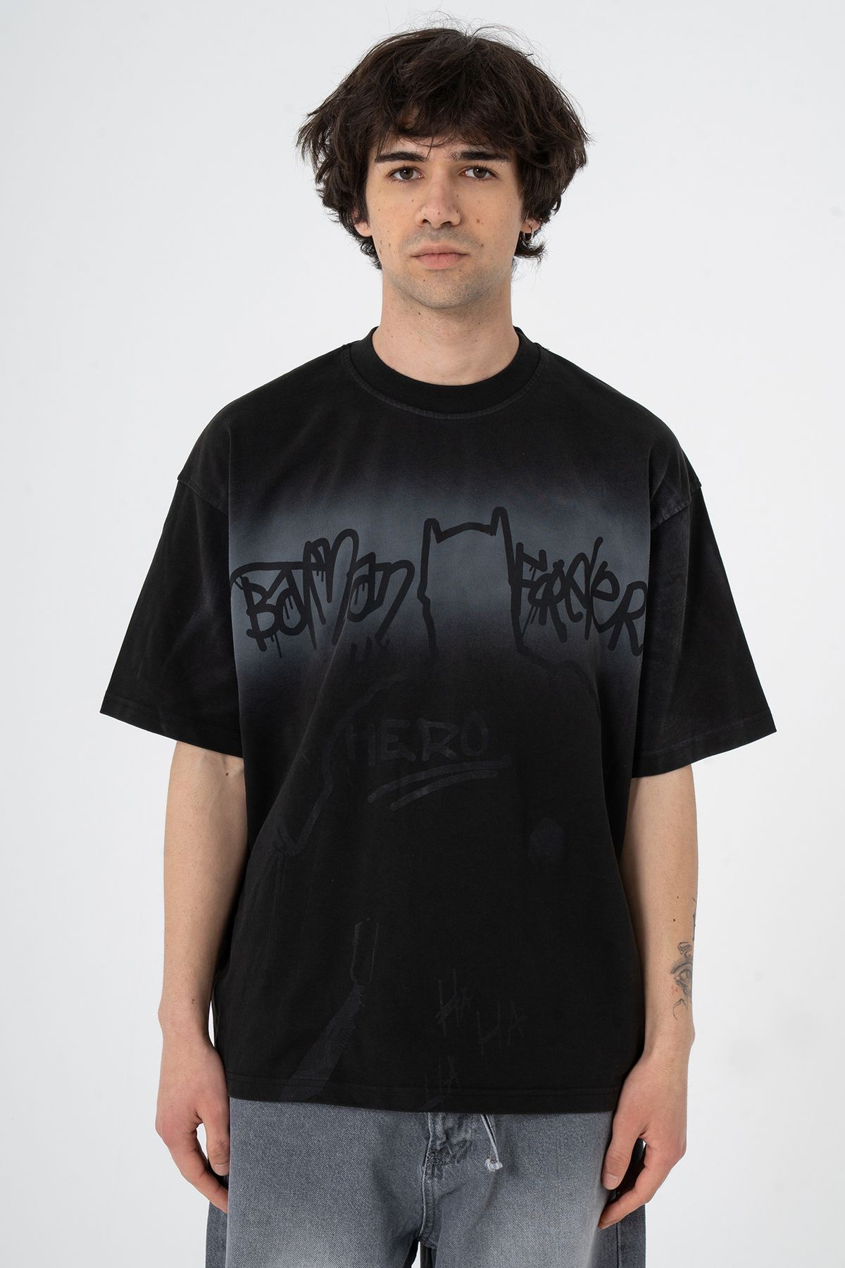 ATE WEAR Oversize Batman Forever Premium Tişört