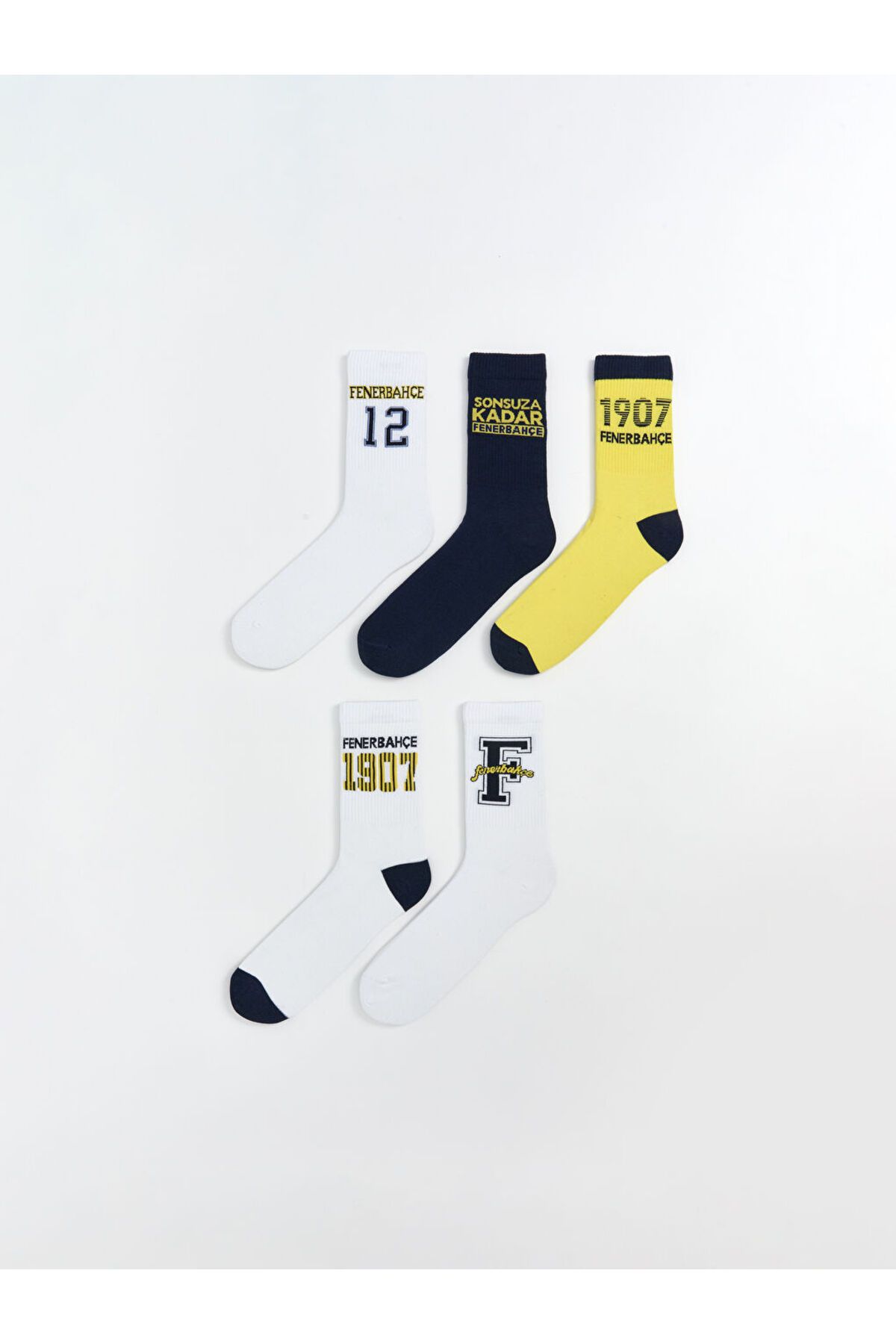 LC Waikiki-Create Your Style with Uzg Store |   Printed Men's Fan Socks, Pack of 5 1