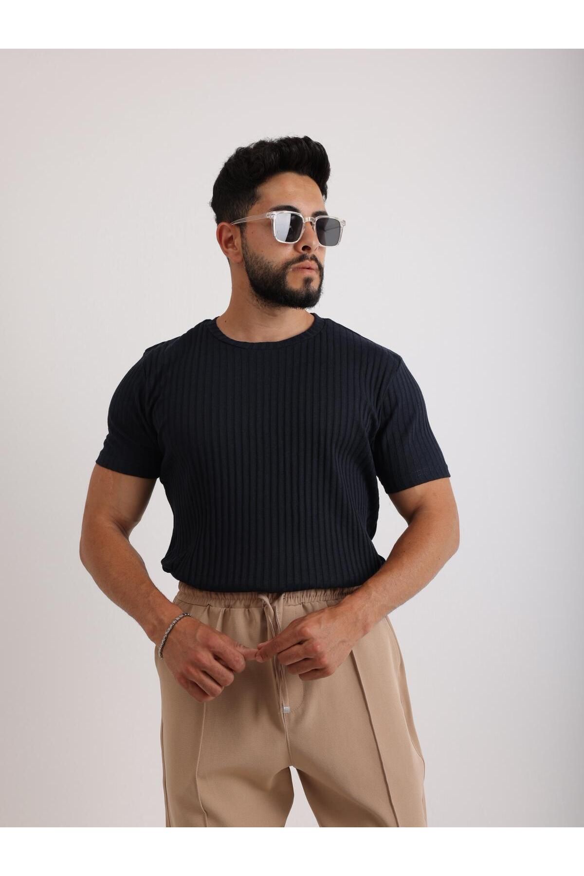 ZİNOX Zinox Kumaş Basic Kendinden Desenli T-shirt