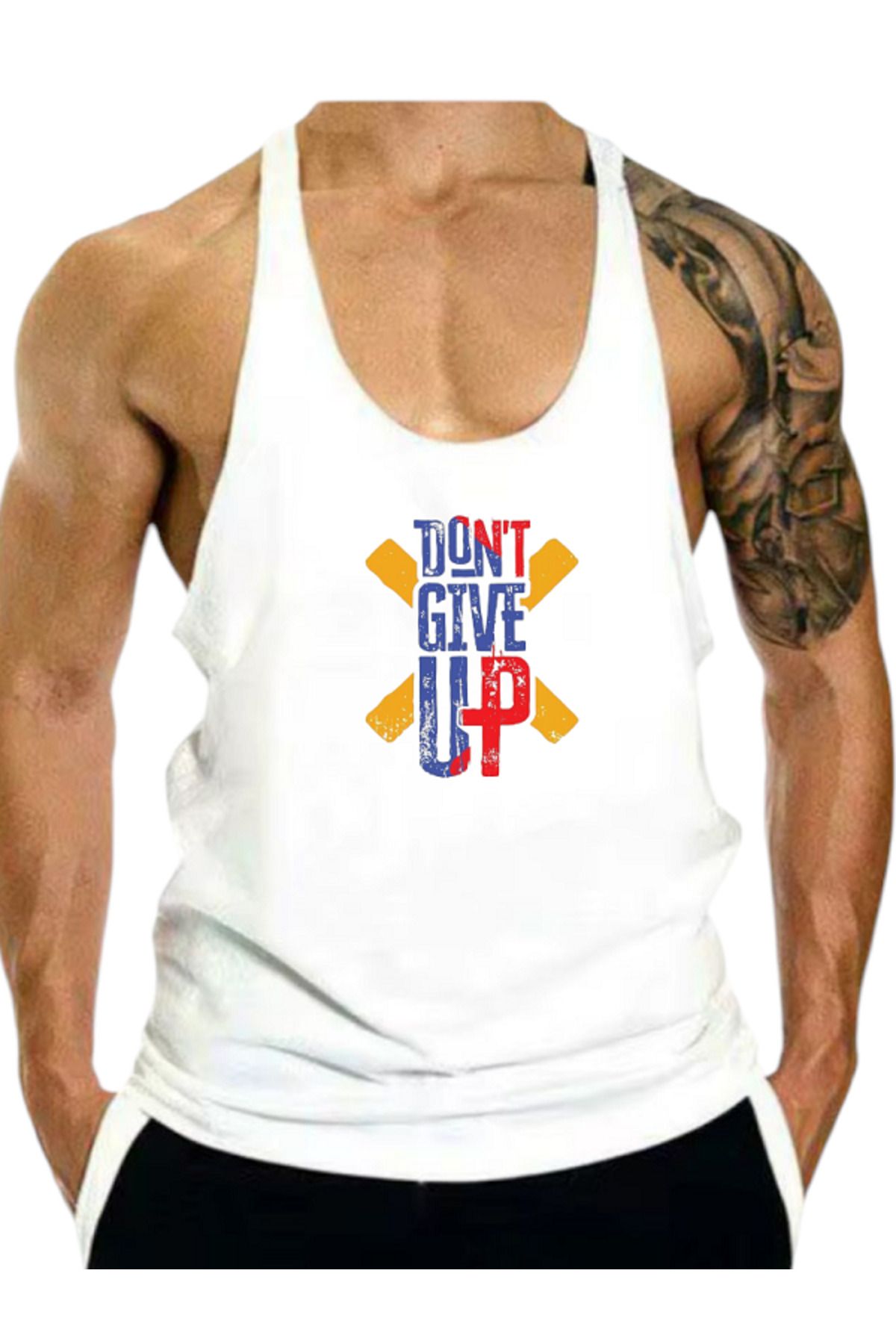 MUTLUGYM Fitness Gym Tank Top Sporcu ANTRENMAN Atleti