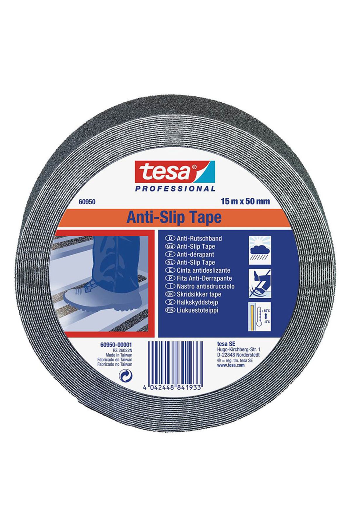 Tesa-Banda Adeziva Antiderapanta Extra 25Mm / 15M - Negru 1