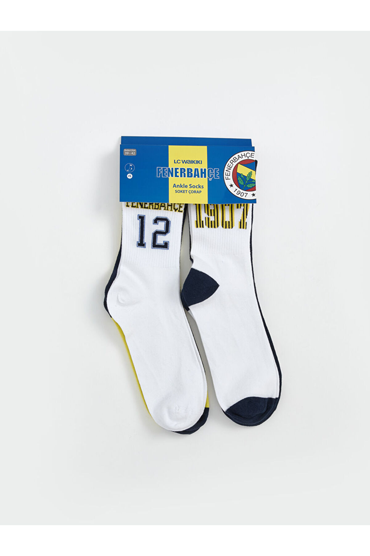 LC Waikiki-Create Your Style with Uzg Store |   Printed Men's Fan Socks, Pack of 5 3