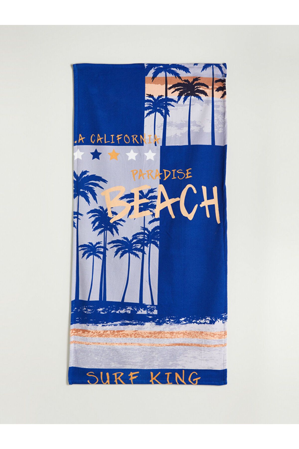 LC Waikiki LCW ACCESSORIES Lacivert Baskılı Erkek Plaj Havlusu 70x150 cm