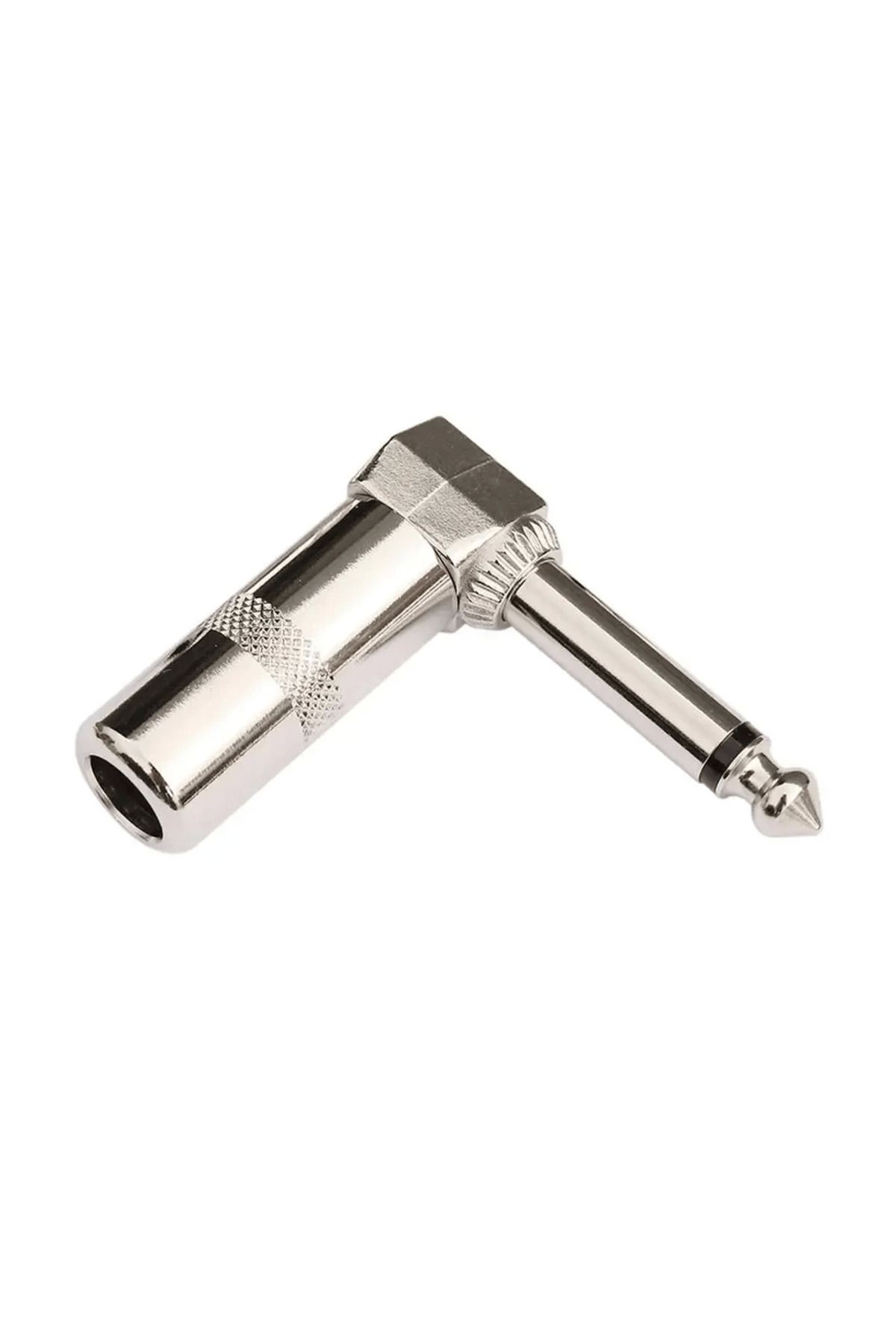 merland benvecocuk Gitar Jack 6.3 Mm Mono L Tip Metal Jack ( Lisinya )