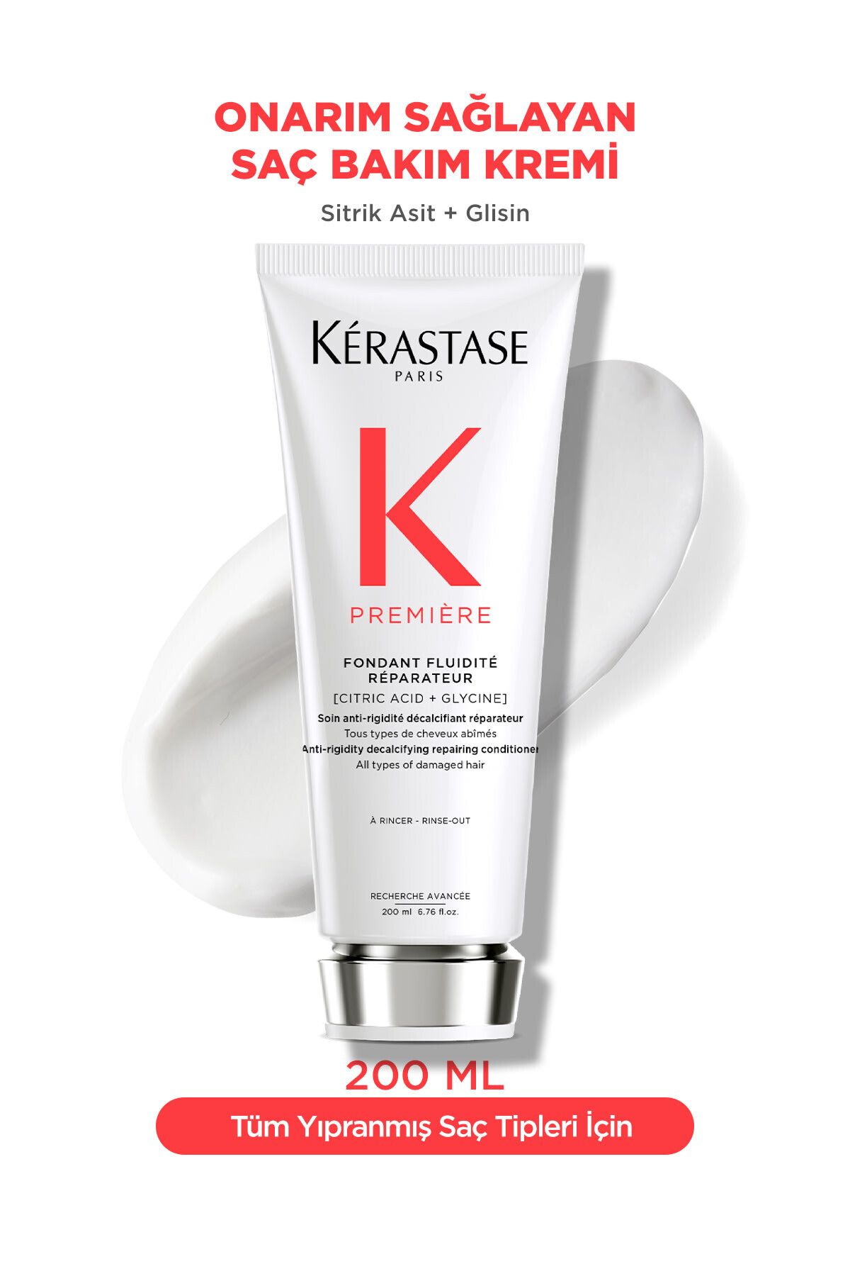 Kerastase YENİ-03Premiere Fondant Saçın Nemini ve Gücünü Yeniden Kazandıran koruyucu Kremi 200 ml evakuafor