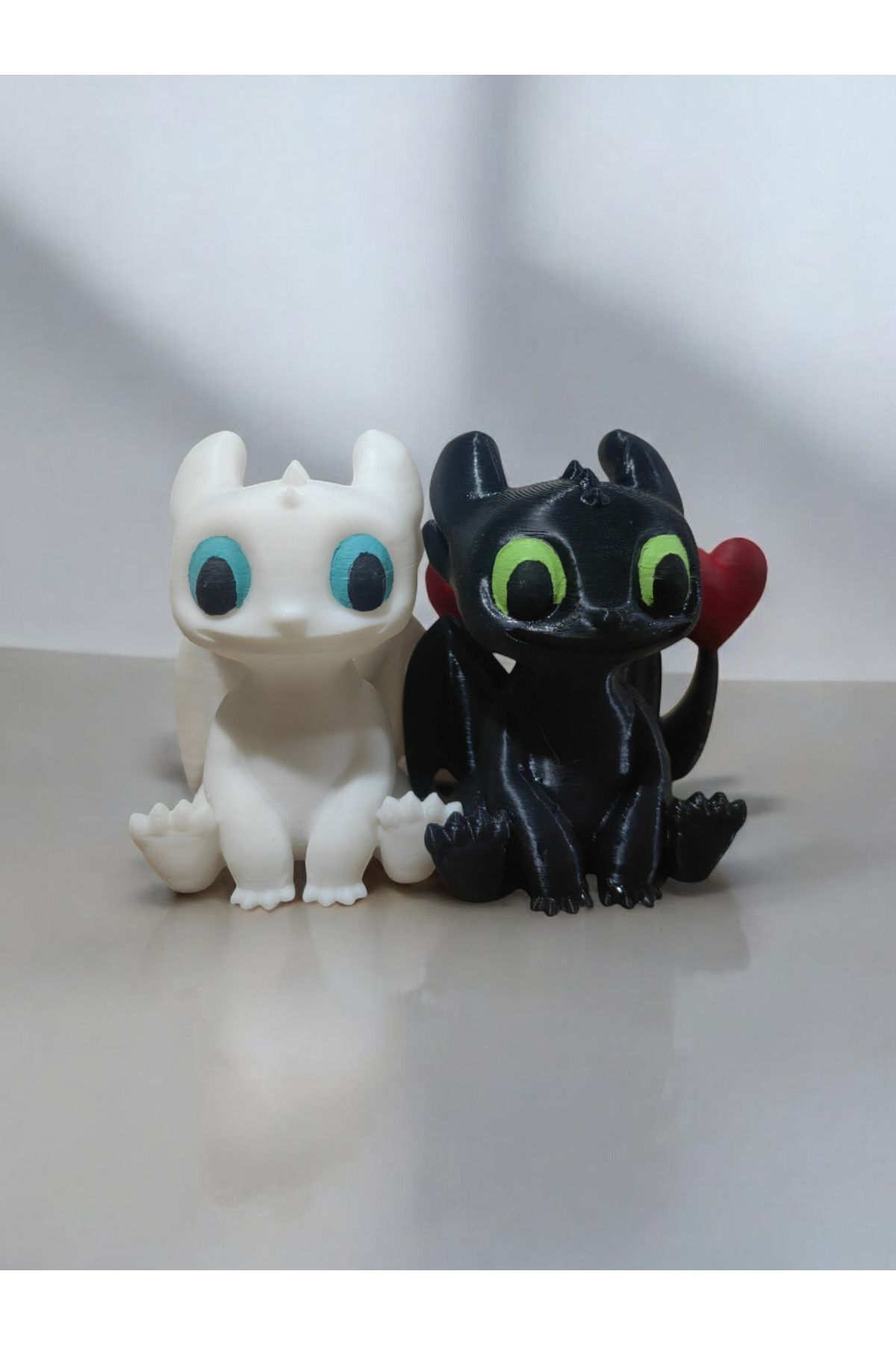 SerenityHaven Toothless(Dișsiz) ve Light Fury(Işığın Öfkesi) Dekoratif Figürler, Ejderhanı Nasıl Eğitirsin Figür