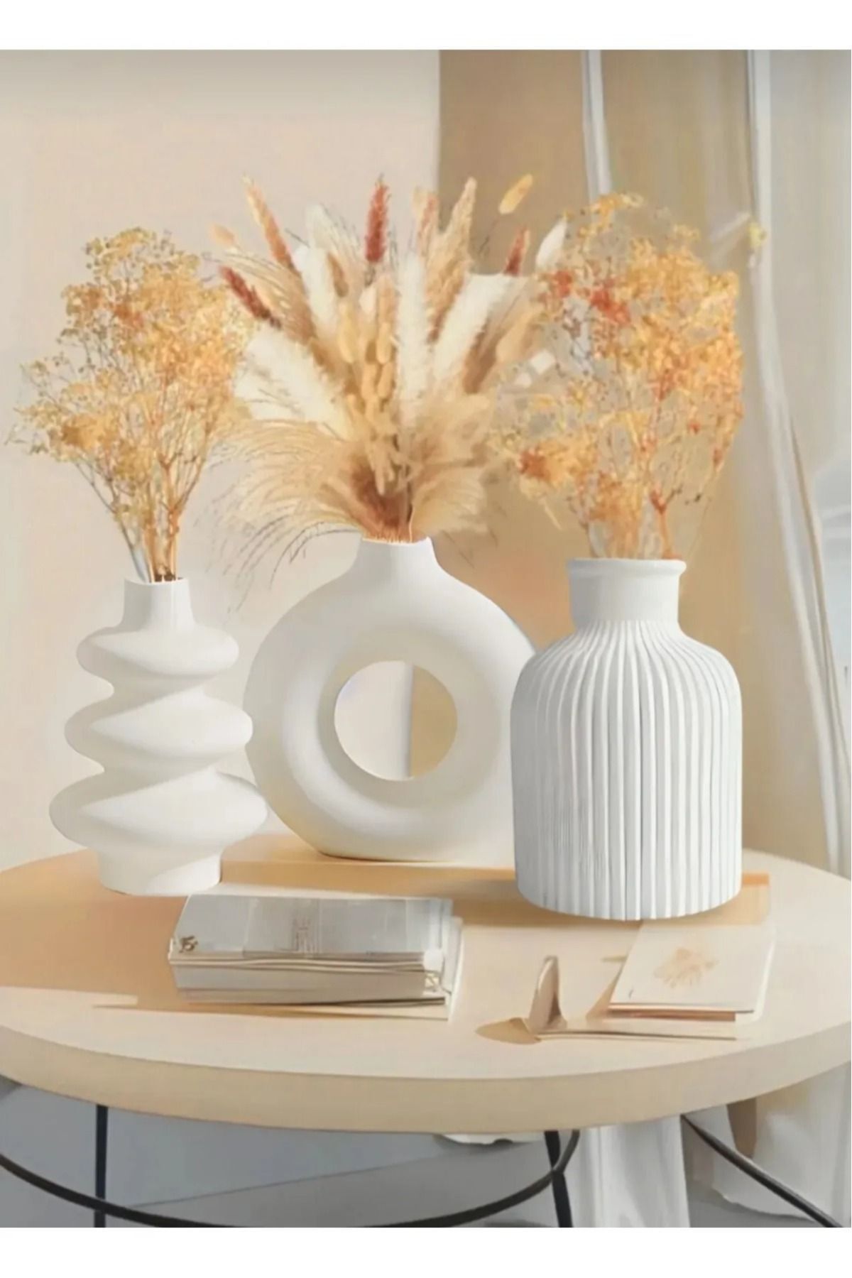 SerenityHaven Minimal 3lü İskandinav Tarzı Bohem Vazo Hediyelik Pinterest Paspas Vazosu Set Vazo Dekoratif
