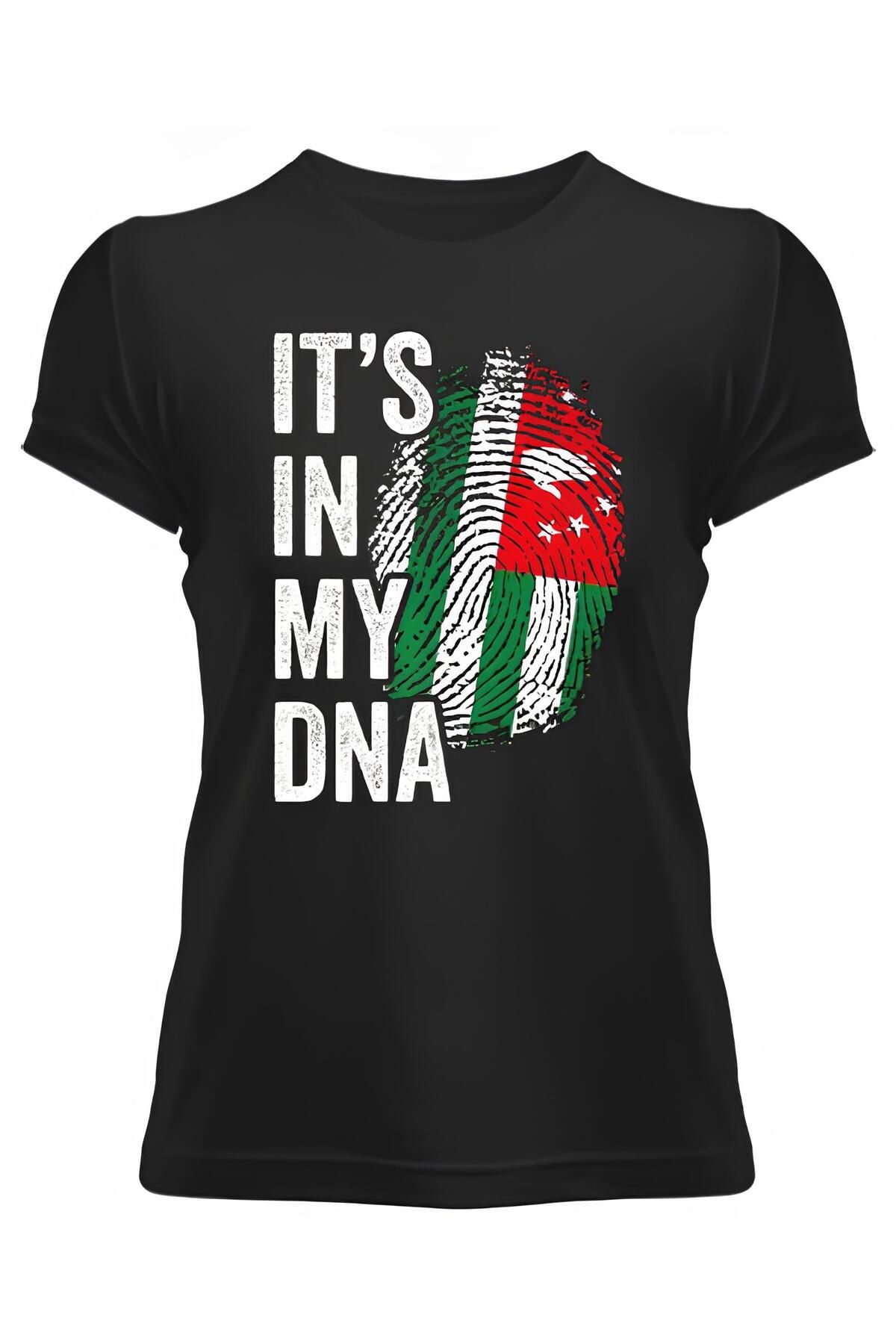 DZİWAWA Abhaz DNA Baskılı Kadın T shirt