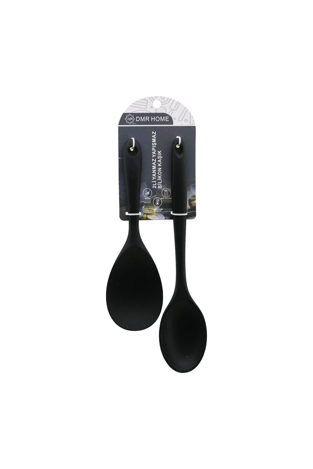 BIGBOYCL 2Pcs Silikon Kaşık Set Geniş Ağız= 6.6X9.5Cm--22.5Cm Dar Ağız= 5.8X8Cm--27.5Cm