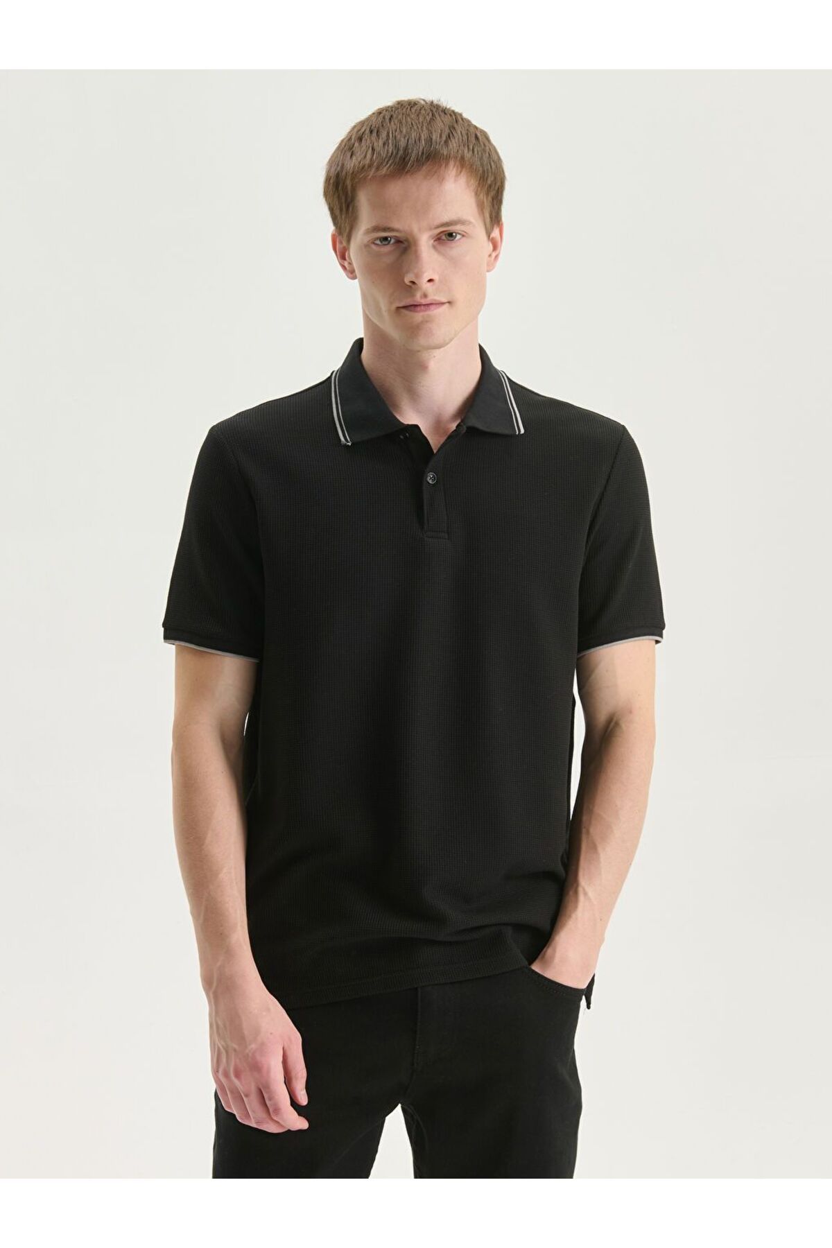 LC Waikiki LCW Vision Polo Yaka Erkek Dokulu Tişört