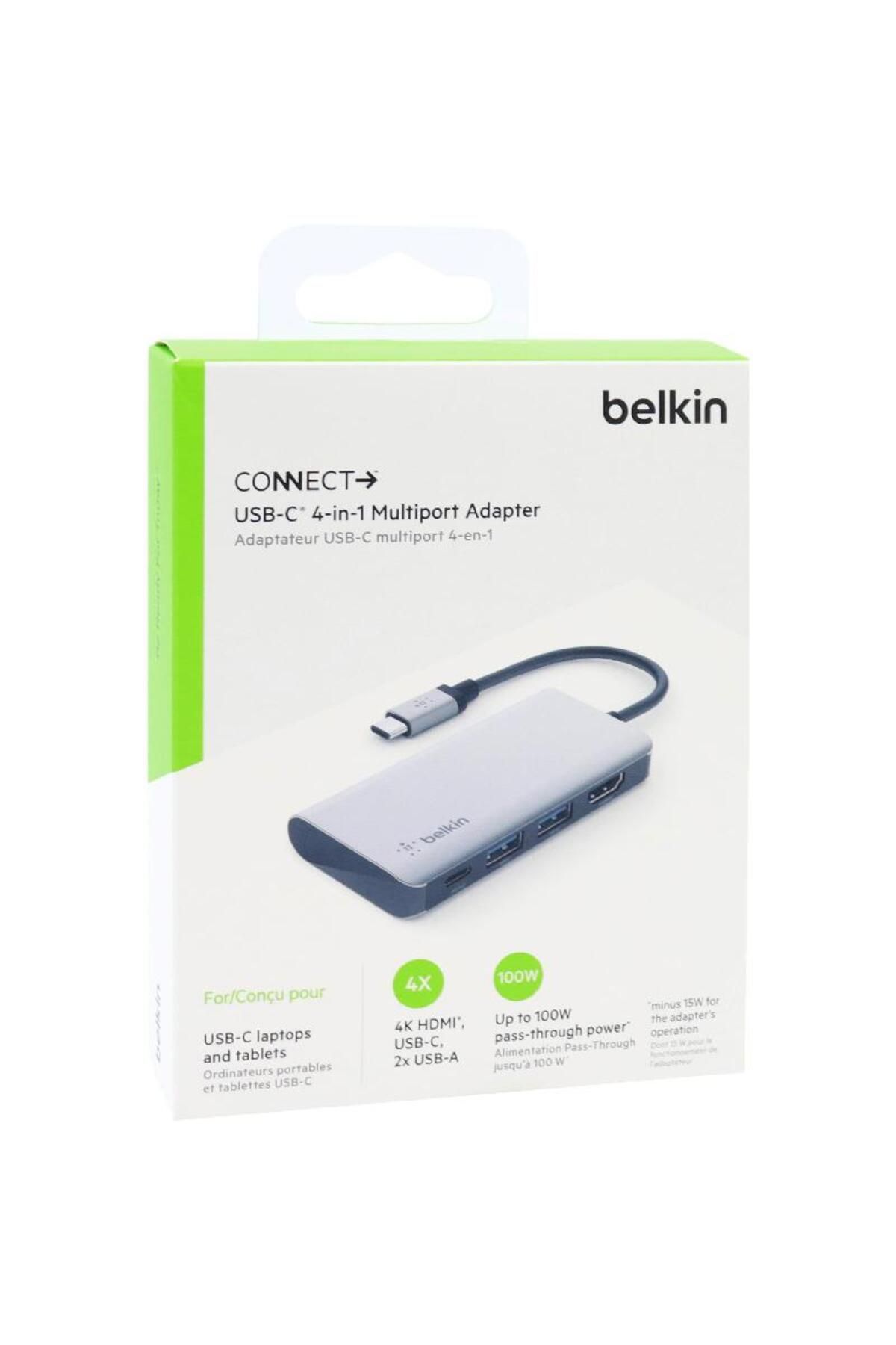 Belkin-Connect USB-C 4-in-1 Multi-port Station USB-C4 Port (2X USB/USB-C/HDMI) 2