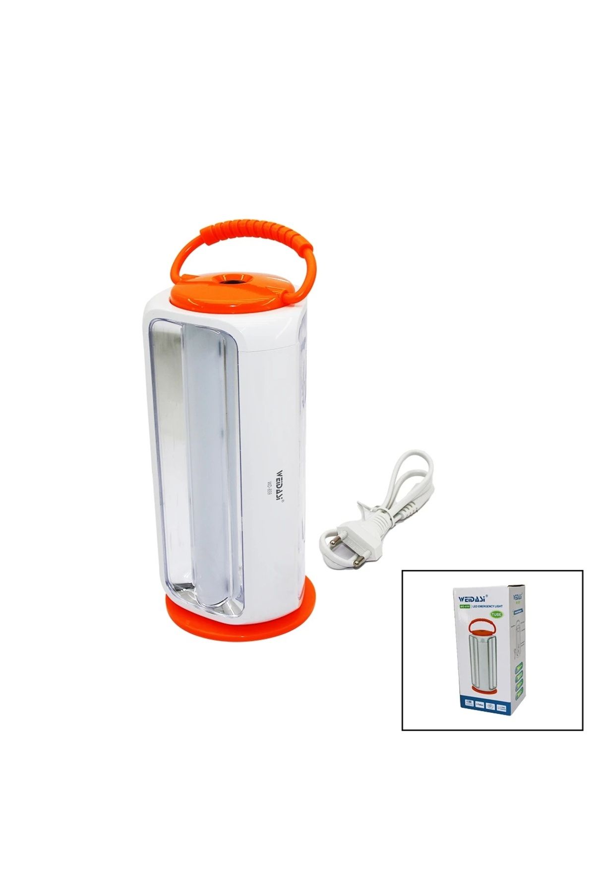 BIGBOYCL Üçgen Dikey Model El Feneri Lamba 3 Parça Tube Tüp Led