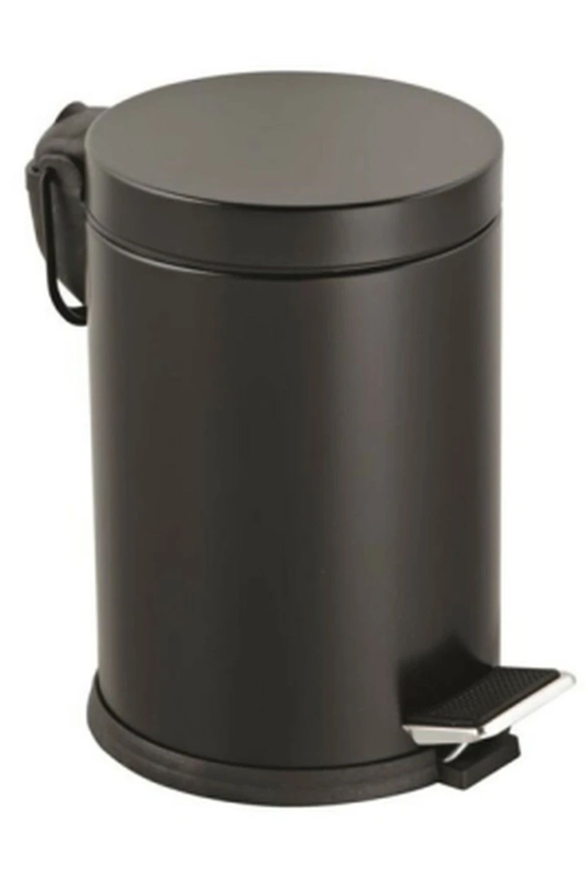 BIGBOYCL 3Lt Siyah Pedallı Metal Çöp Kovası