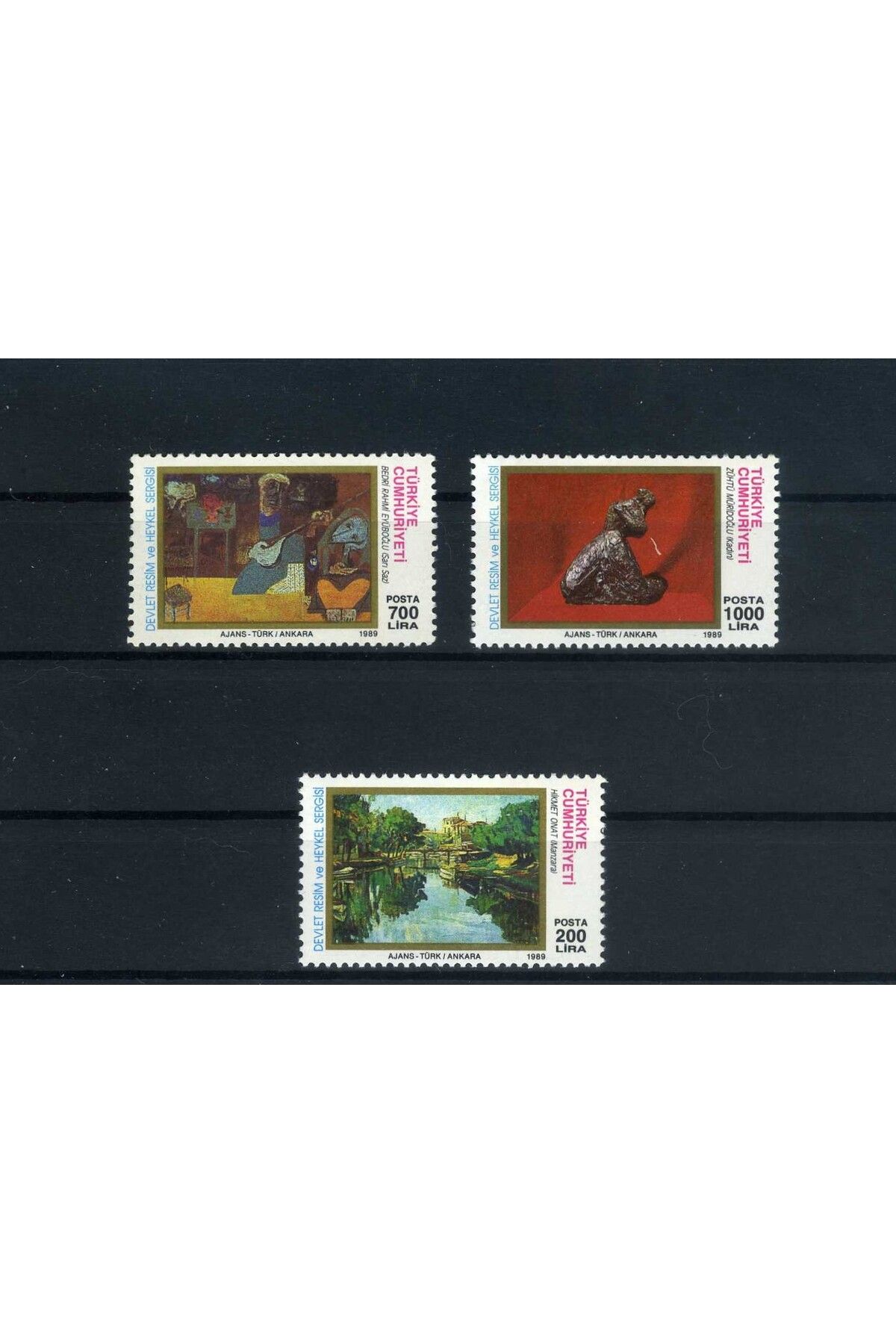 Jupiter Stamps Koleksiyon Pulları,Resim ve Heykel Sergisi,3 pulluk seri,Konsept Hediyelik,Hobiler,ASB-771004532