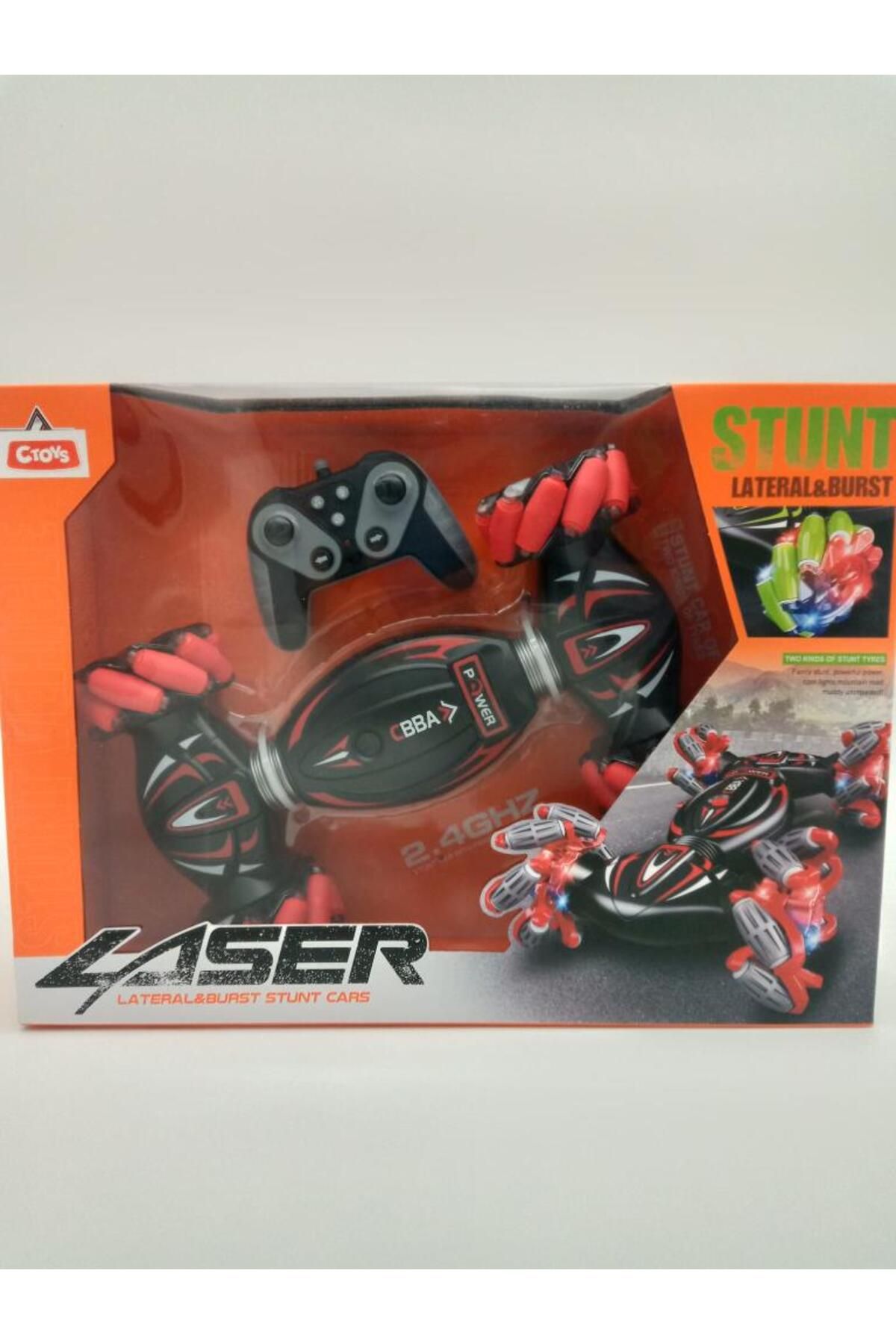 Ceren Oyuncak Ceren Ctoys Kırmızı Stunt Lateral & Burs 360 Deerece dönen Uzaktan Kumandalı 2.4 Hz Araba RQ3034