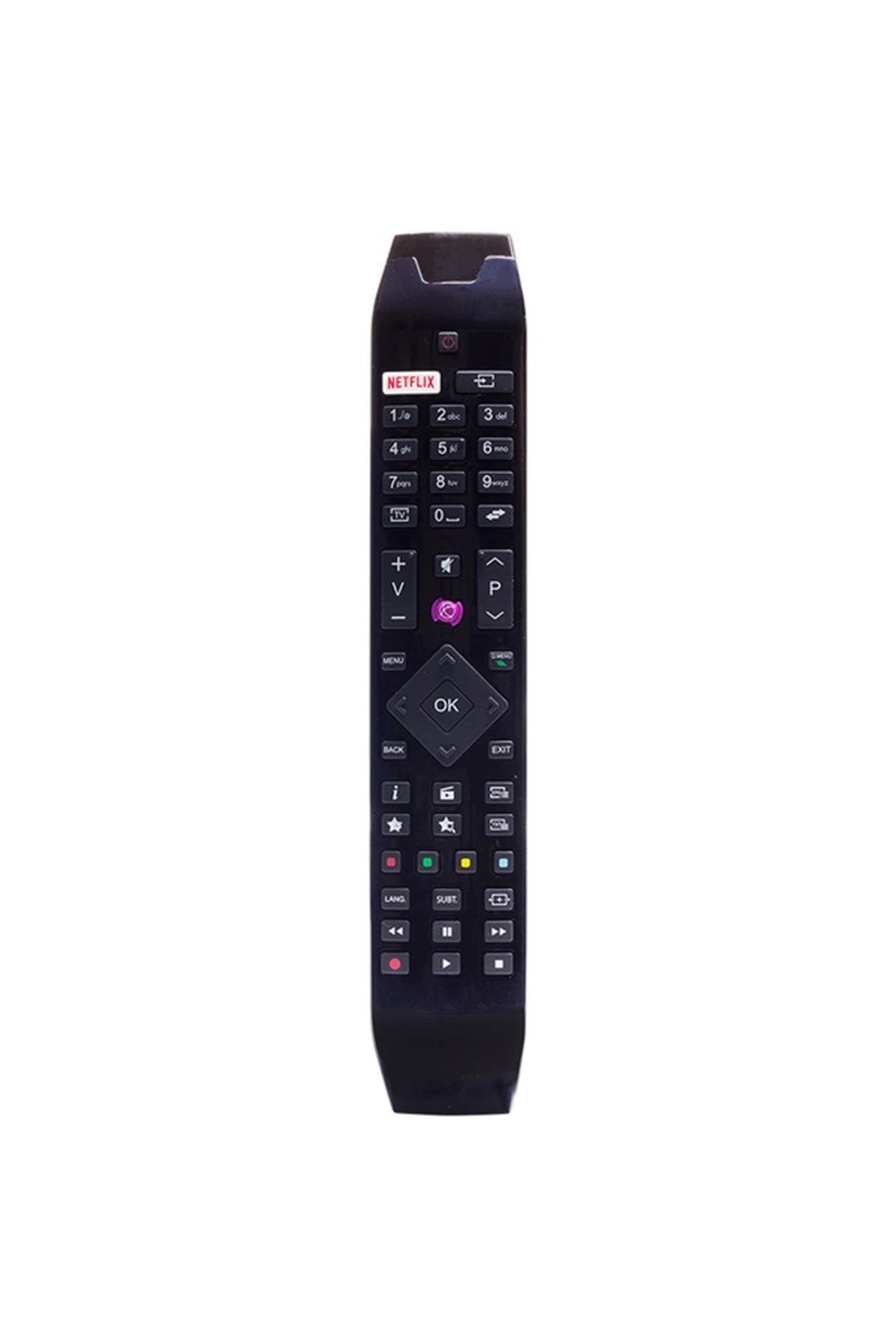 BIGBOYCL Vestel Netflıx-Mor Tuşlu Yeni Üstü Camlı-Hıtachı Rc 49141 Led Tv Kumanda (Rc49141-30095562)