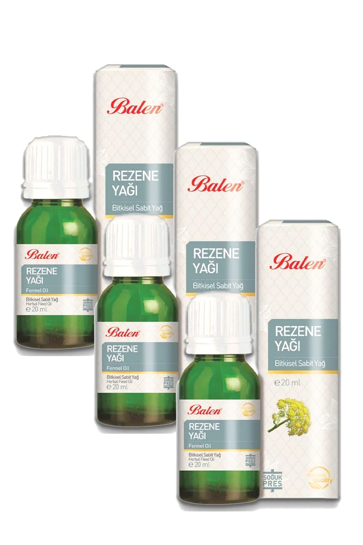 GÜLCE LOKMAN HEKİM AKTAR BALEN REZENE YAĞI 3 X 20ML SOĞUK PRES