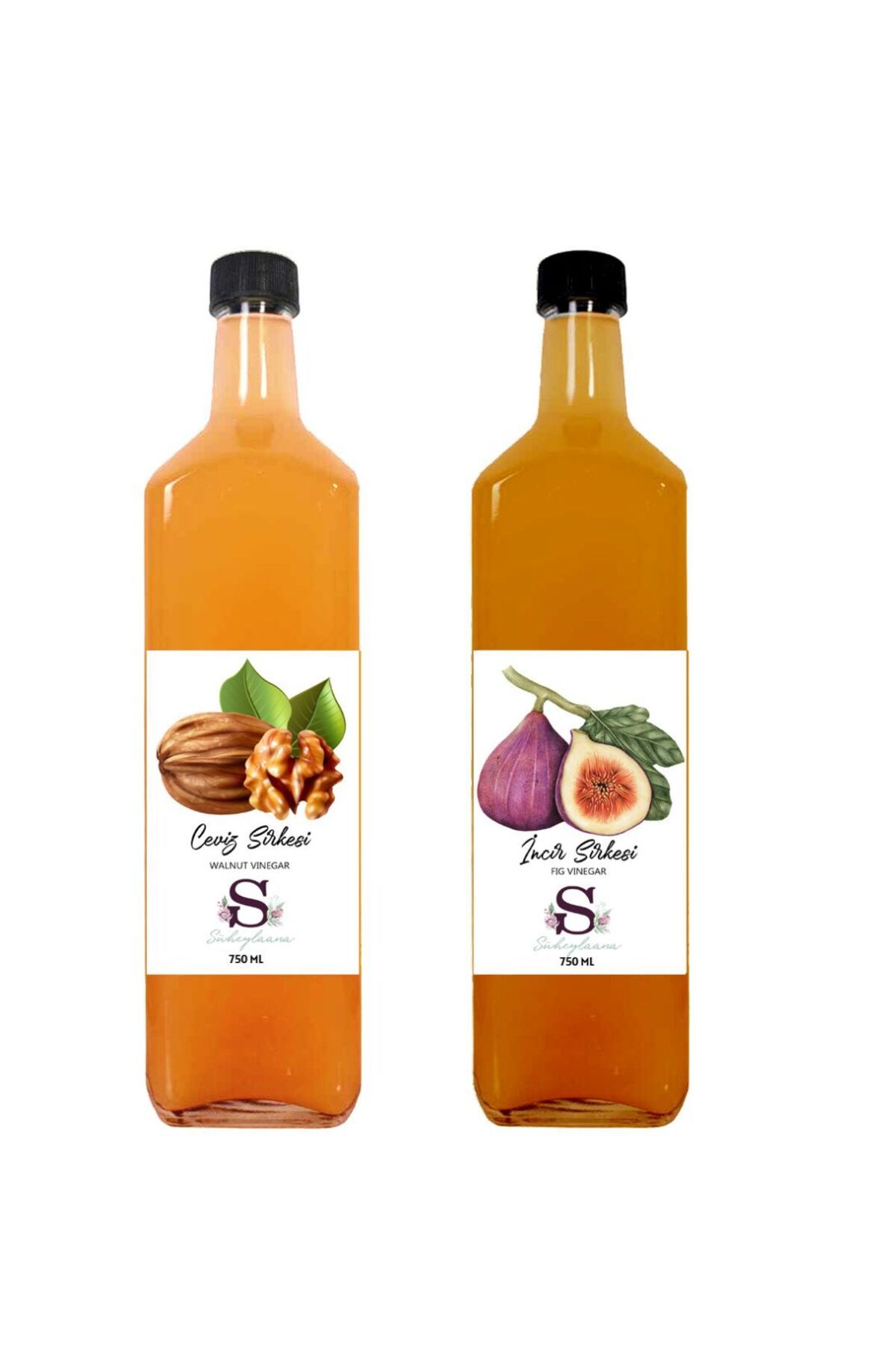 Süheylaana Doğal Ceviz Sirkesi 750 Ml - Doğal İncir Sirkesi 750 Ml