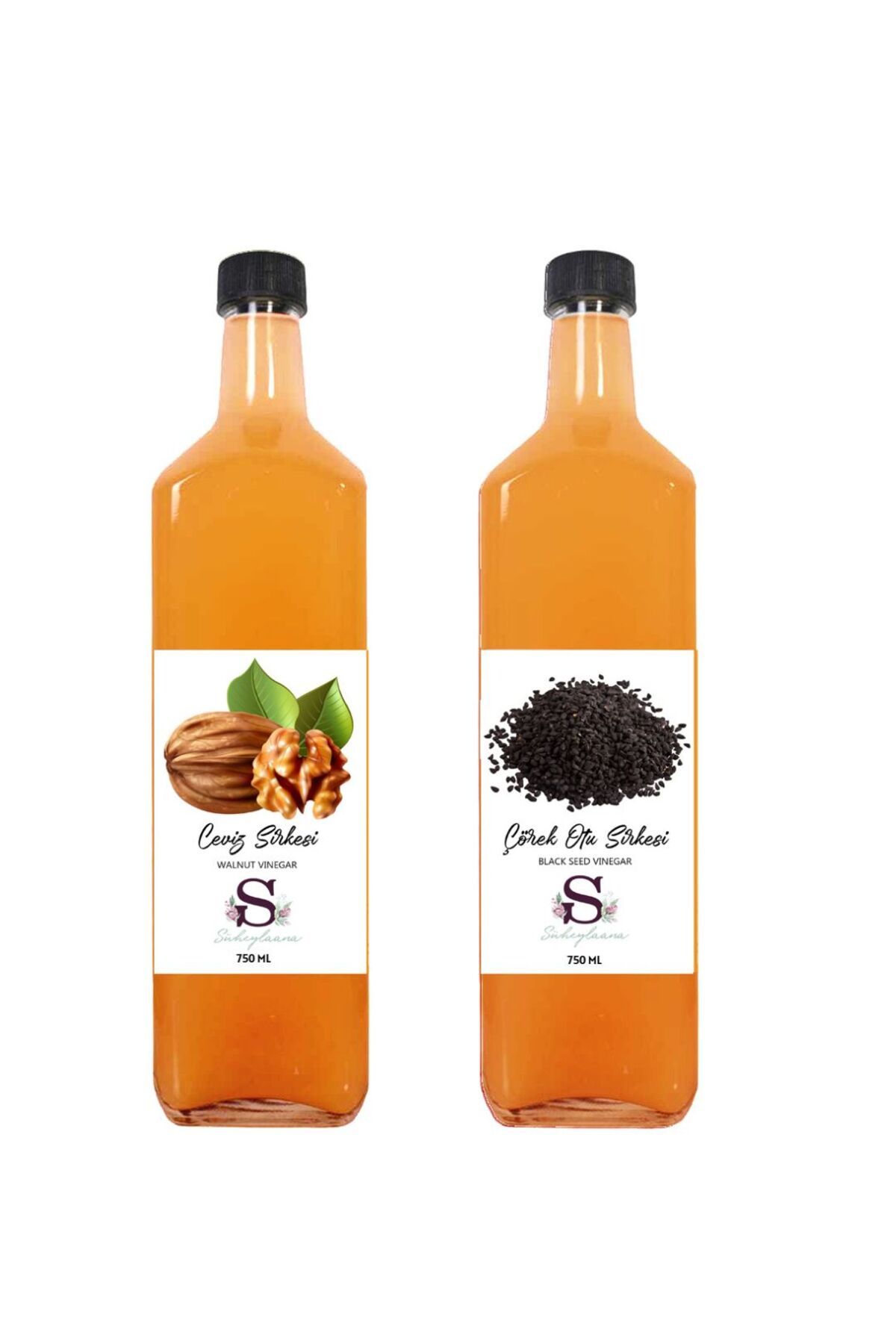 Süheylaana Doğal Ceviz Sirkesi 750 Ml - Doğal Çörek Otu Sirkesi 750 Ml