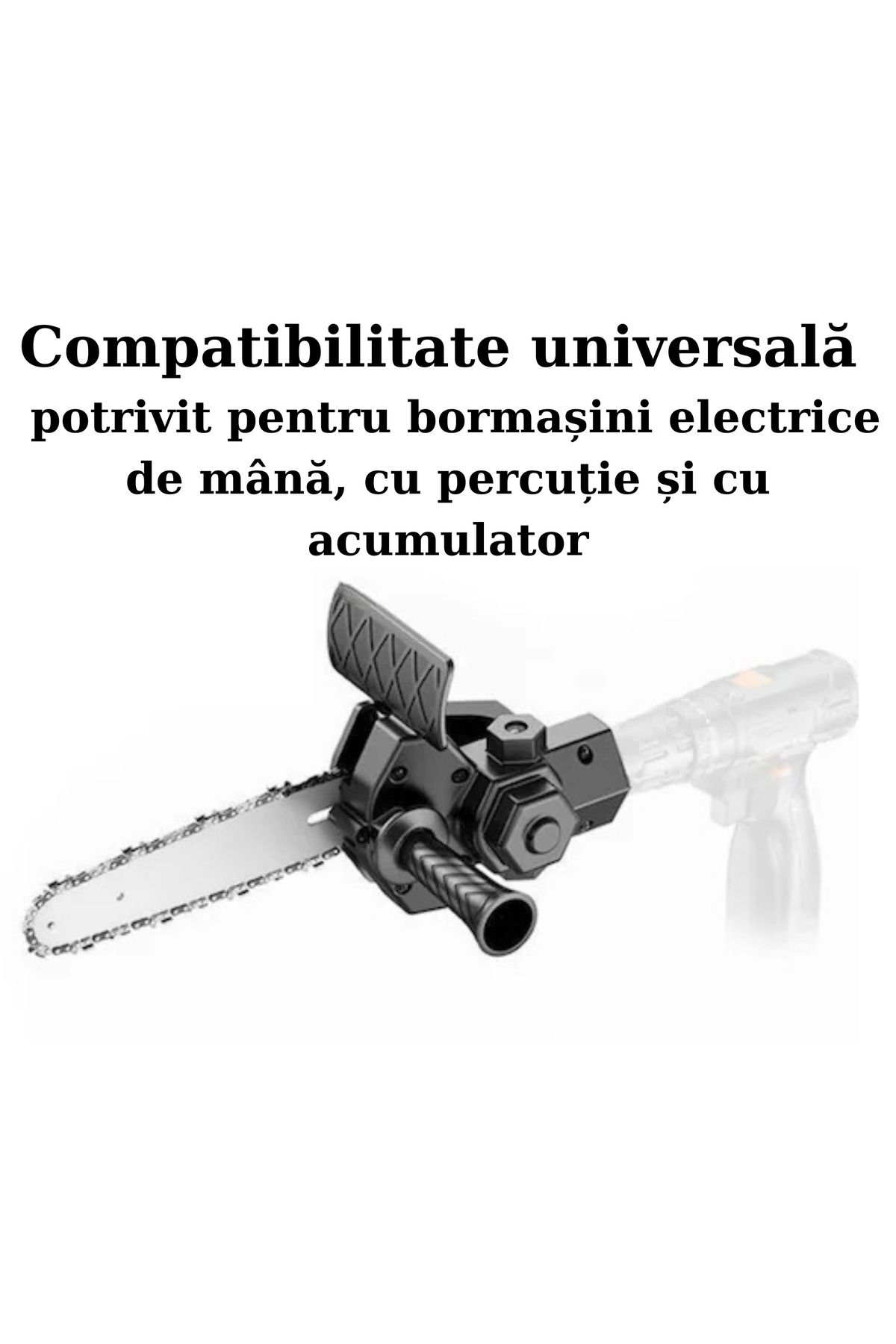FİAPFO-Mini Chainsaw Adapter for APF Drill with 2 Chains 6 Inch+ Magnetic Bit with 2 Heads 8