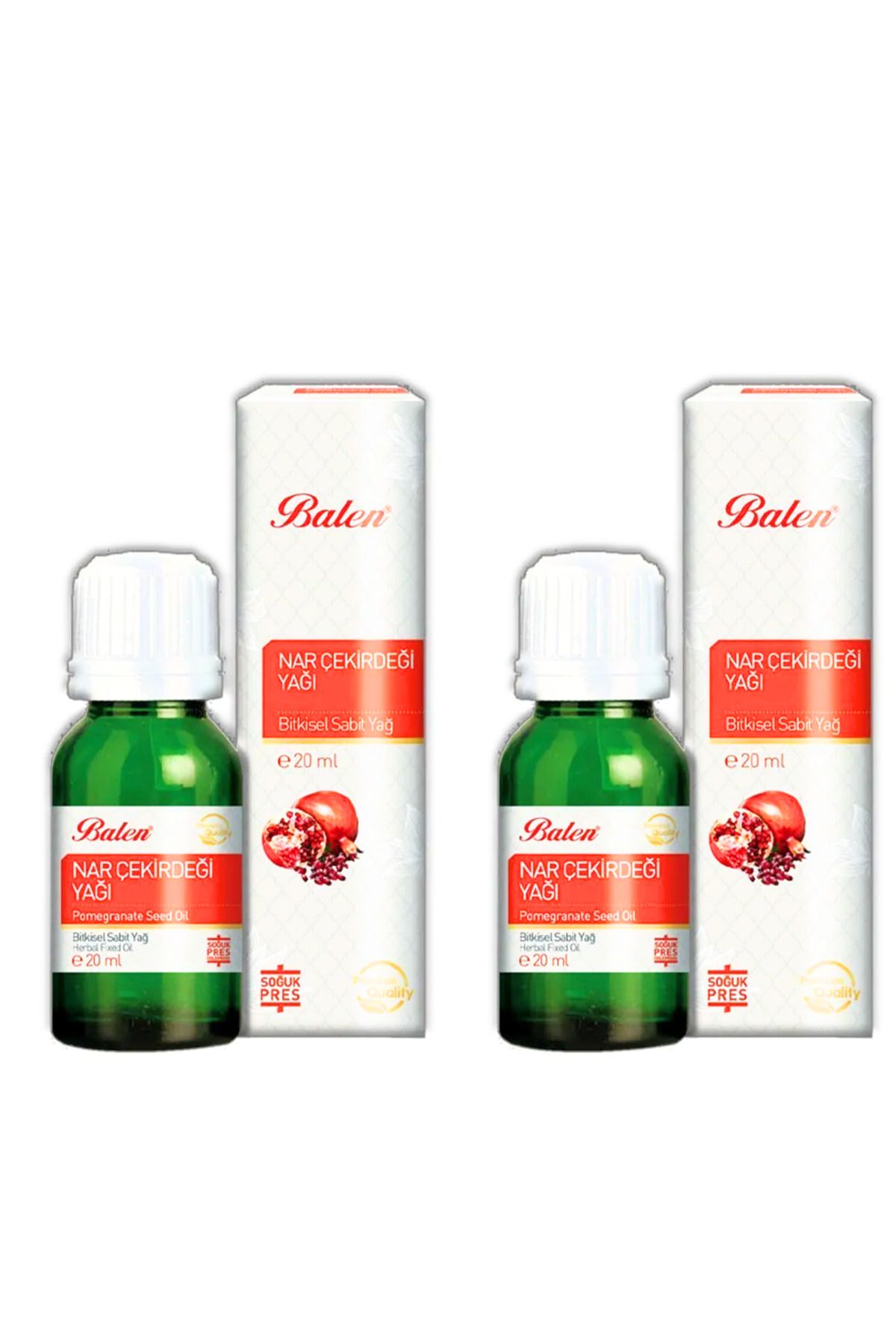 GÜLCE LOKMAN HEKİM AKTAR BALEN NAR ÇEKİRDEĞİ YAĞI 2 X 20ML SOĞUK PRES