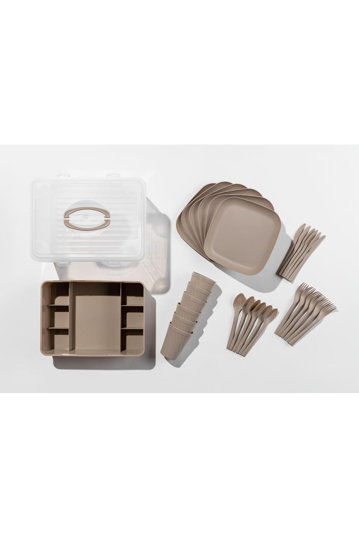 Carpekitchen Organizer Piknik Seti 33 Parça 6 Kişilik Bardak ve Baharat Taşıma Aparatlı