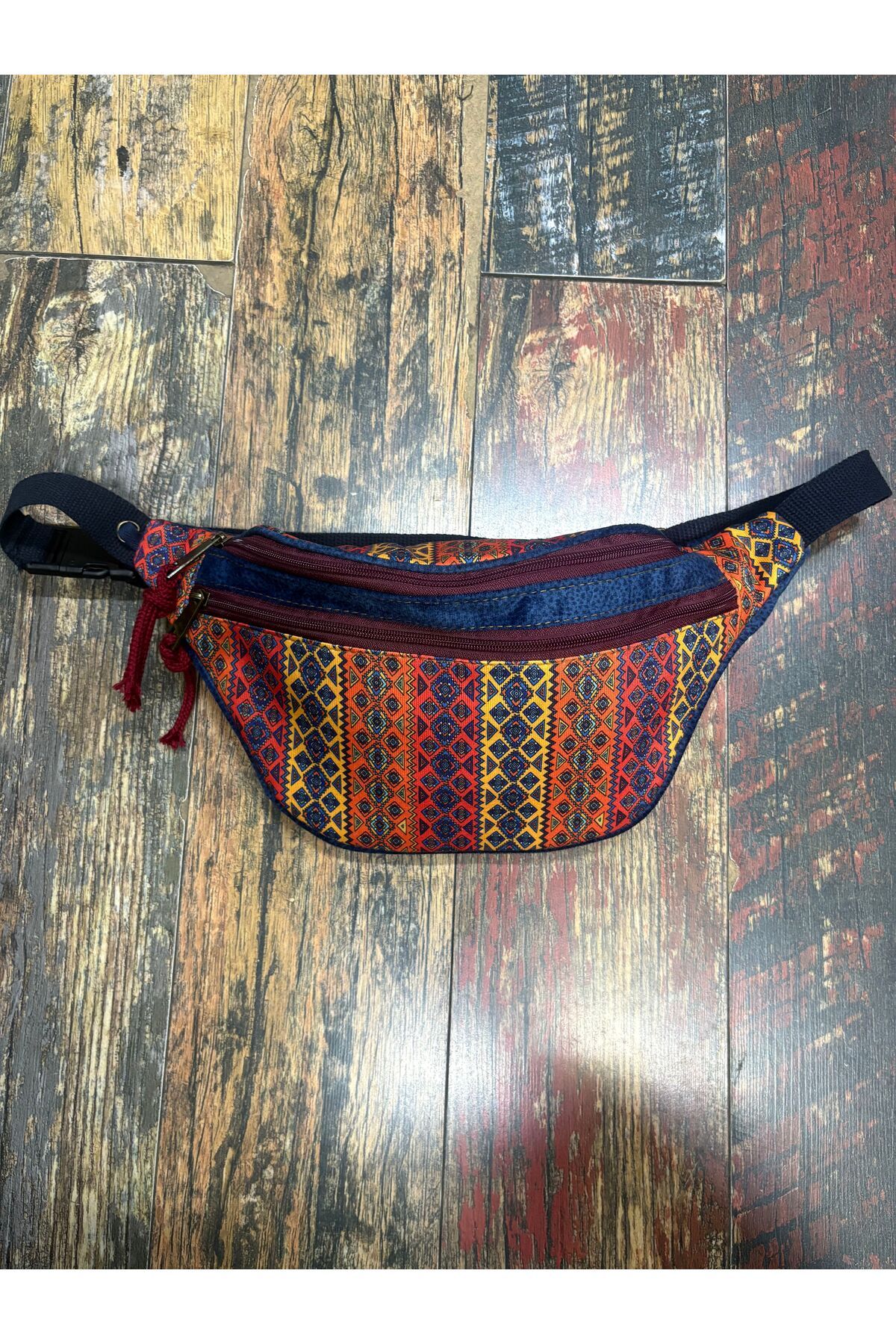 Street Bag Etnik Otantik 2 Gözlü Bel Çantası Su Geçirmez Günlük Seyahat Kullanım