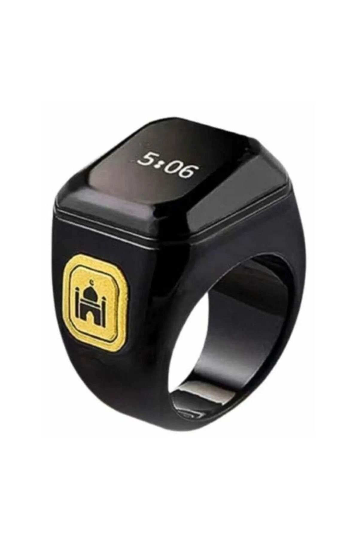 BSTWSH-Zikr Ring Smart Ring with Vibration Reminder Tasbih Counter and Bluetooth Connection (Black) (20mm) 3