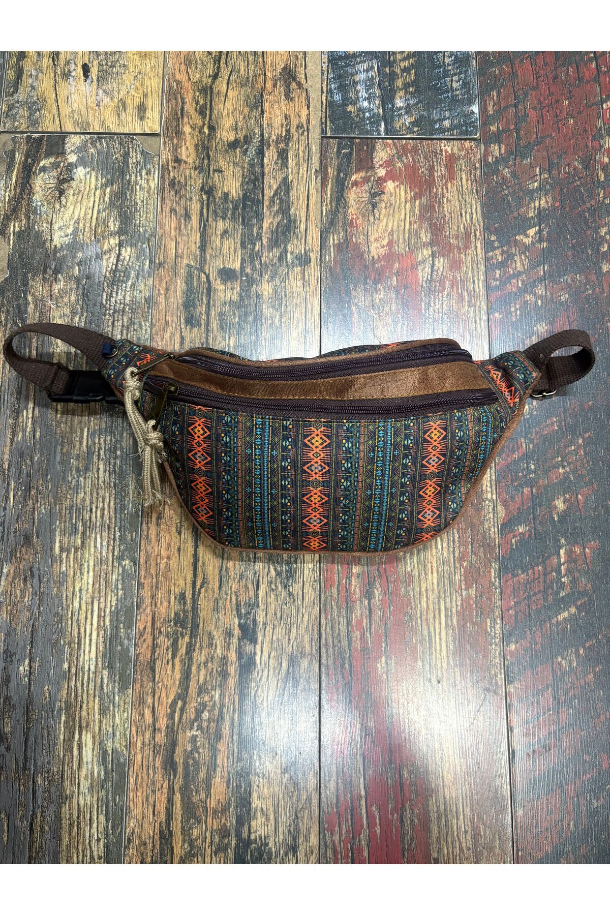 Street Bag Etnik Otantik 2 Gözlü Bel Çantası Su Geçirmez Günlük Seyahat Kullanım