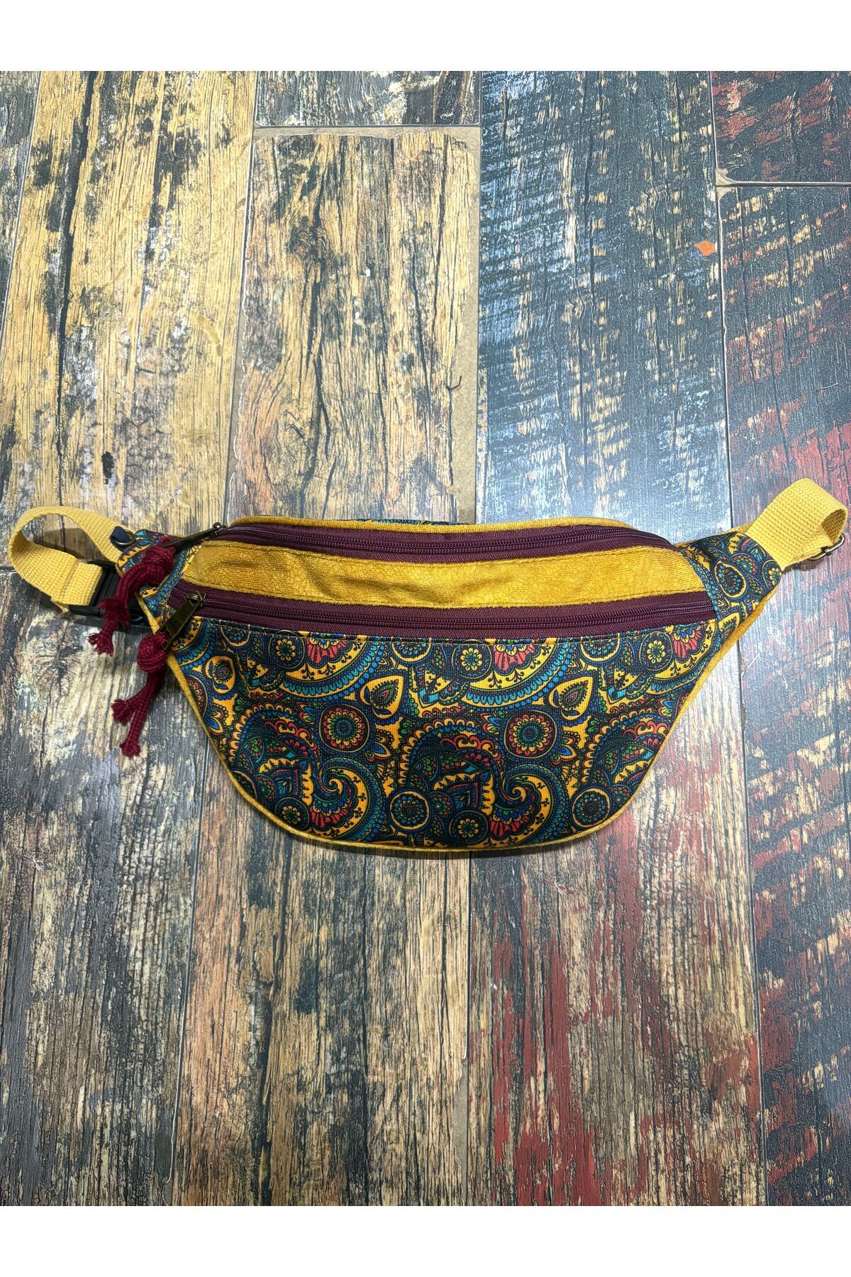 Street Bag Etnik Otantik 2 Gözlü Bel Çantası Su Geçirmez Günlük Seyahat Kullanım