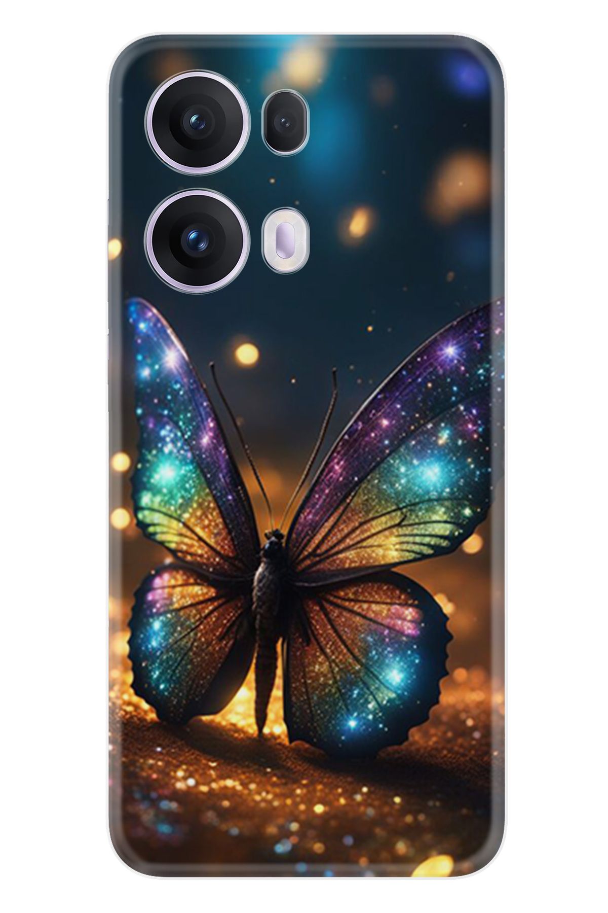 Kılıfland Oppo Reno 13 Pro Kılıf Boutique Baskılı Resimli Rengarenk Kelebek Pcode -097