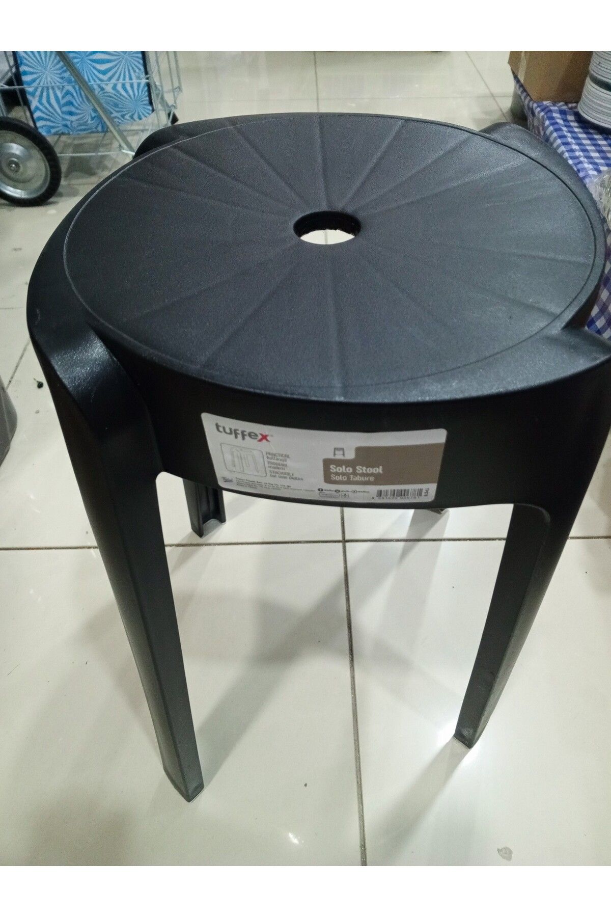 Noname DEKORATİF ve SAĞLAM PLASTİK TABURE