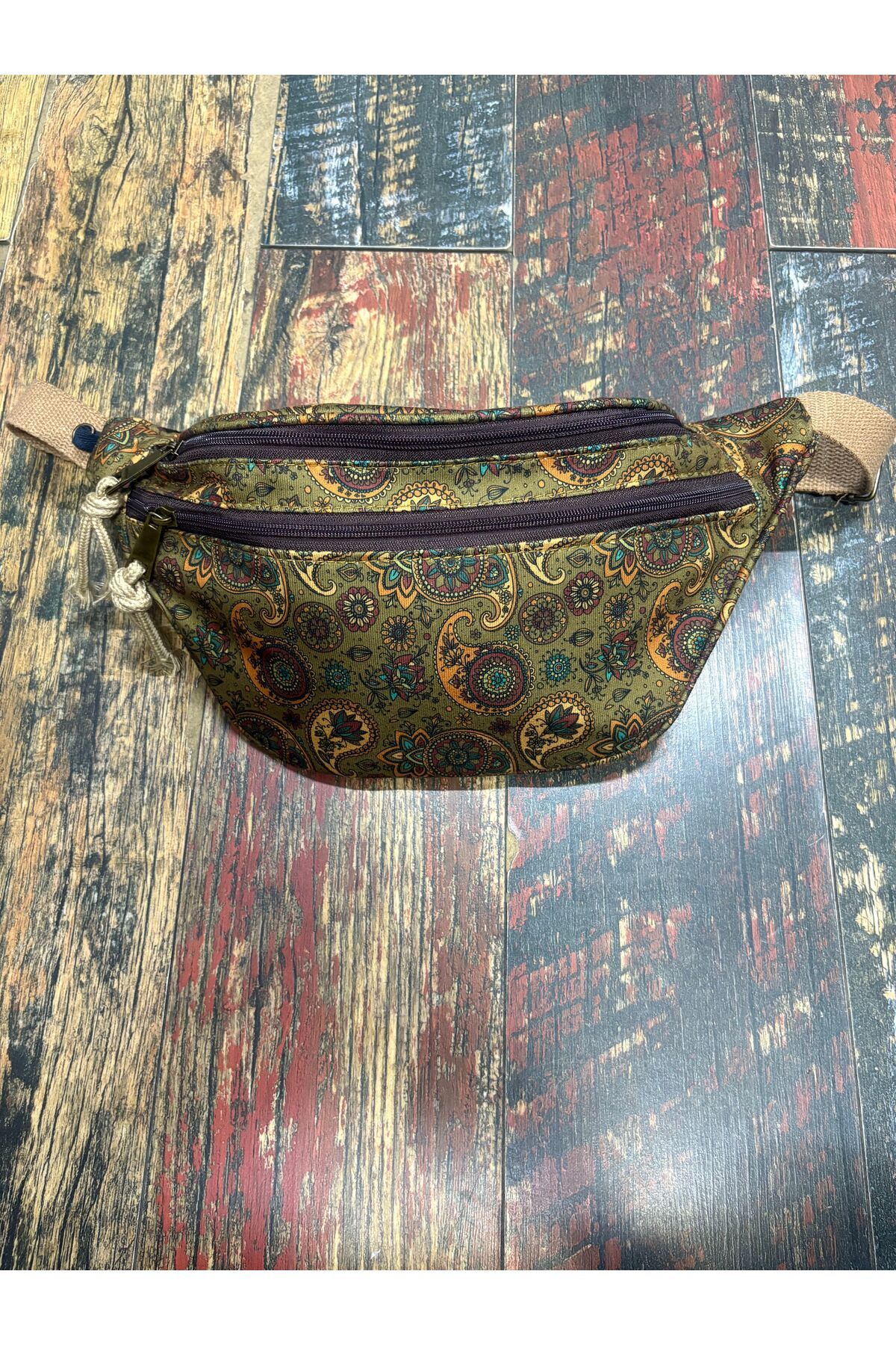 Street Bag Etnik Otantik 2 Gözlü Bel Çantası Su Geçirmez Günlük Seyahat Kullanım