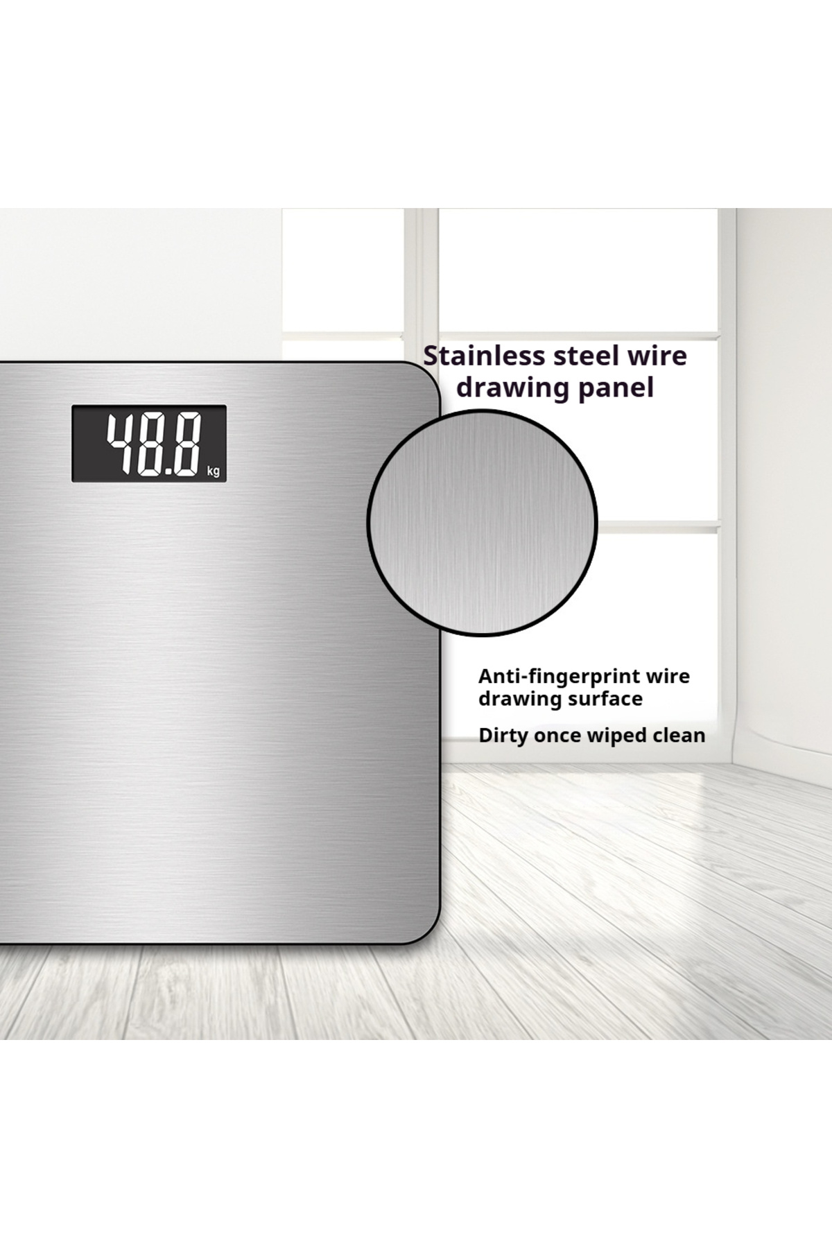COOYA-High-Precision Electronic Digital Weighing Scale with LCD Display,180Kg Capacity, Sturdy, Grey 2