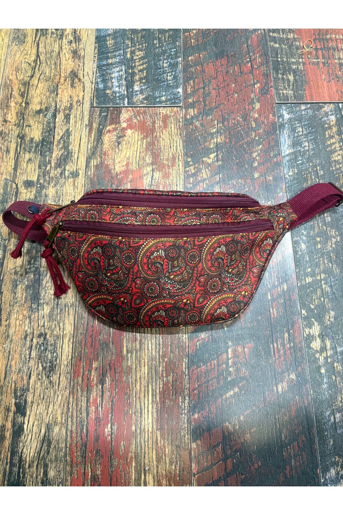 Street Bag Etnik Otantik 2 Gözlü Bel Çantası Su Geçirmez Günlük Seyahat Kullanım