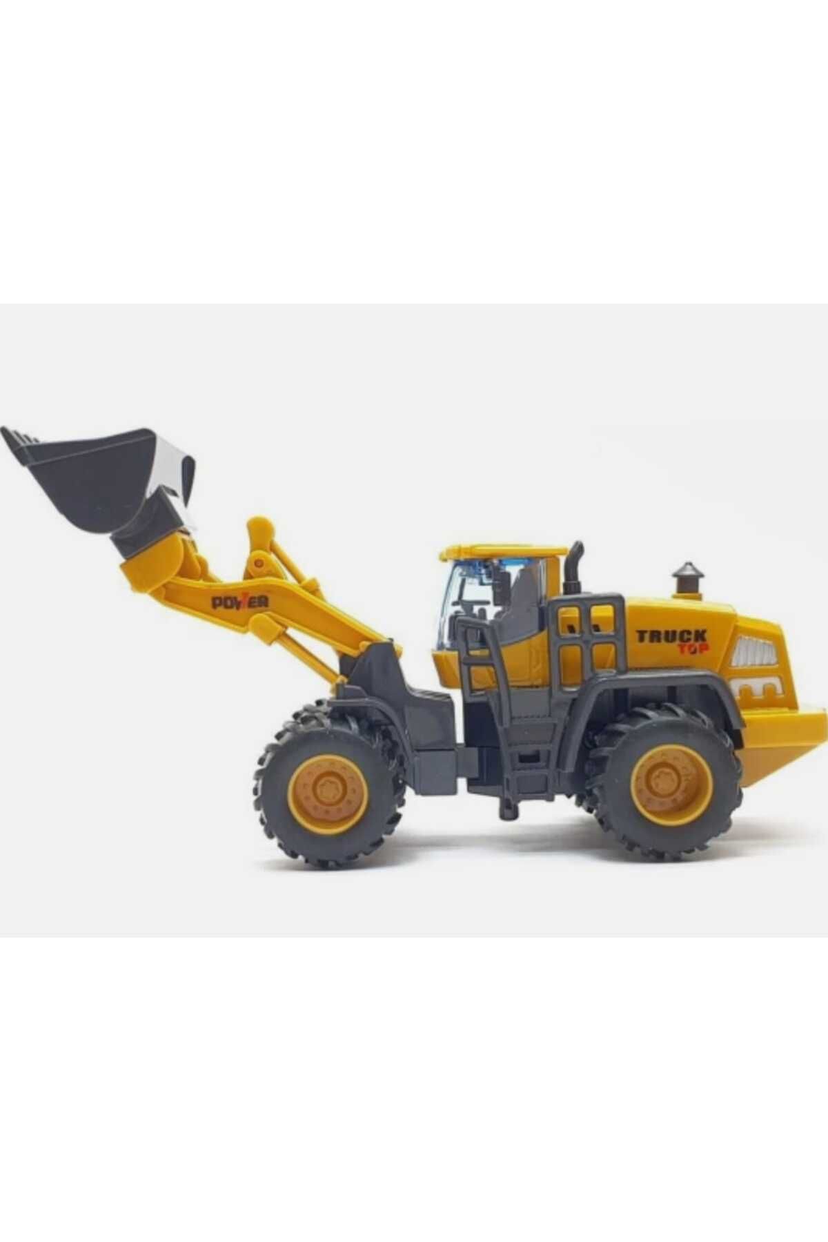 berattoys 22 cm oyuncak kepçe kırılmaz plastik iş makinası sürtmeli iş araçları dozer
