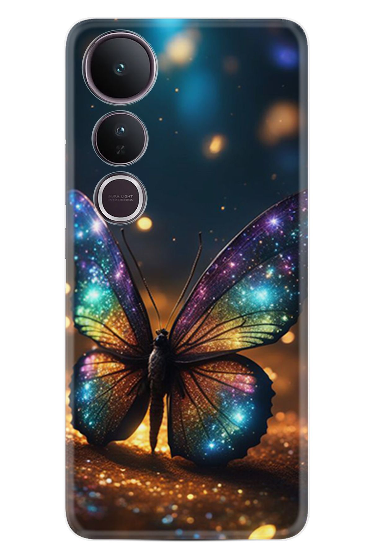 Kılıfland Vivo V50 Lite Kılıf Boutique Baskılı Resimli Rengarenk Kelebek Pcode -097