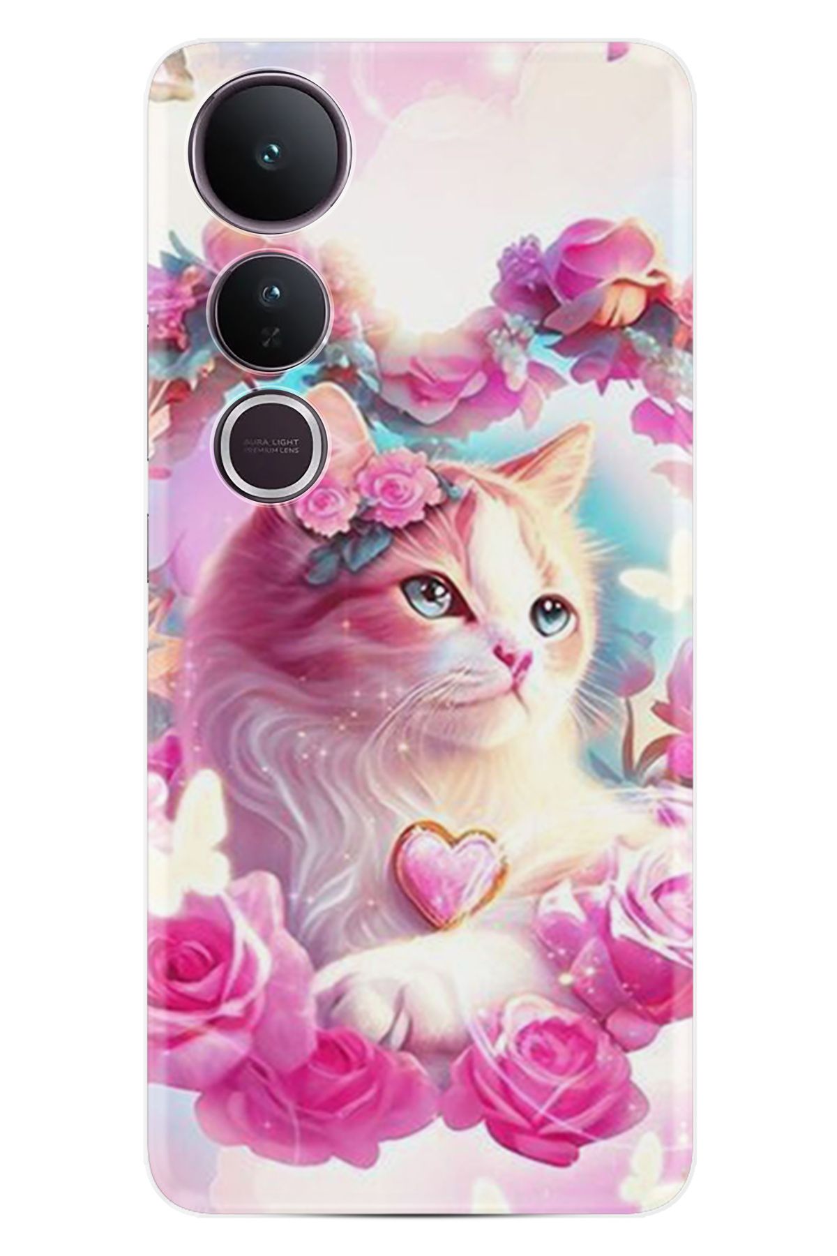 Kılıfland Vivo V50 Lite Kılıf Boutique Baskılı Resimli Güzel Kedi Pcode -037