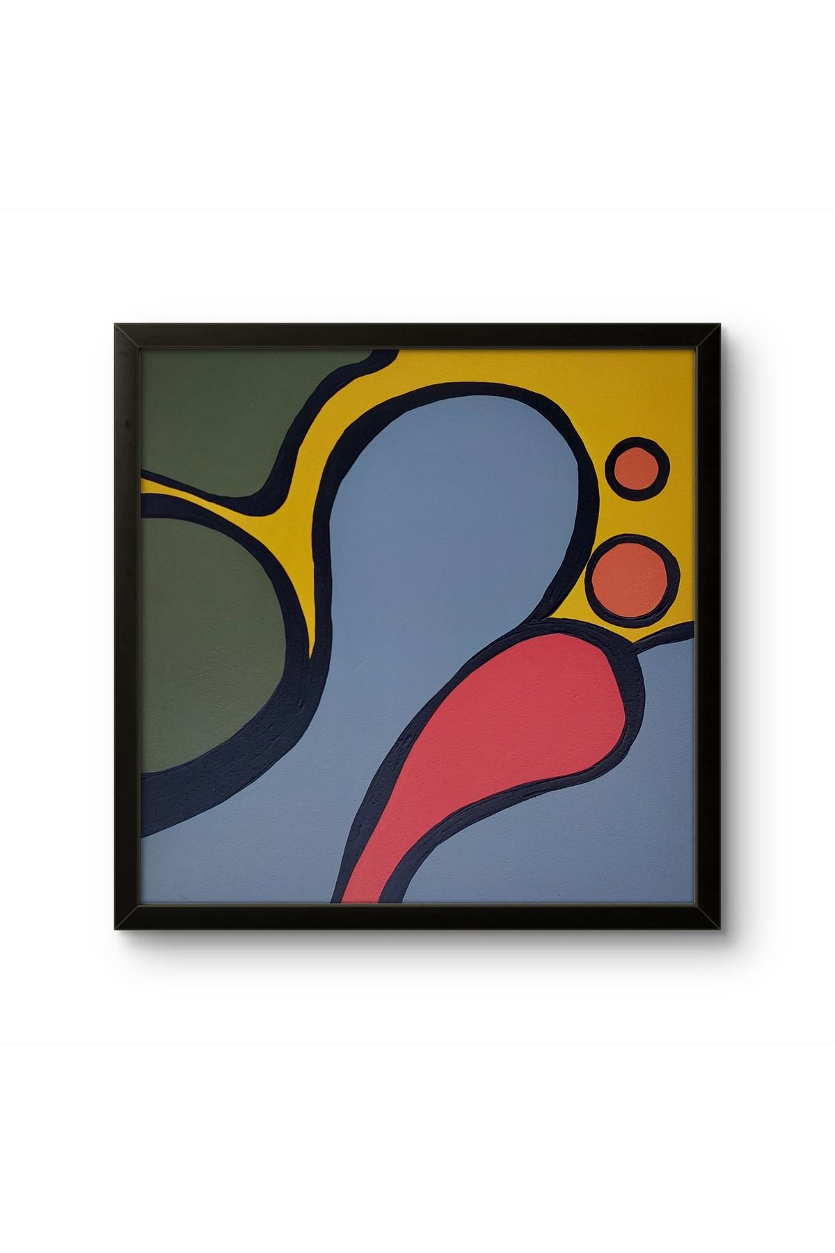 Feoly Art 22x22 cm El Boyaması Duvar Tablosu – Tuval Üzeri Modern Tasarım – Salon ve Ofis Uyumlu