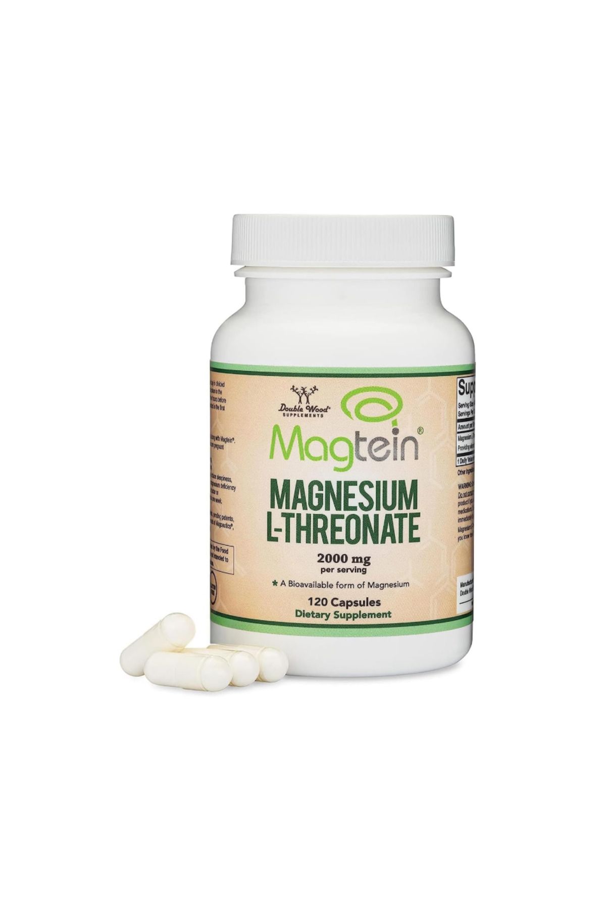 DOUBLE WOOD Magtein Magnesiumm L-Threonate 2000 mg 100 Capsules