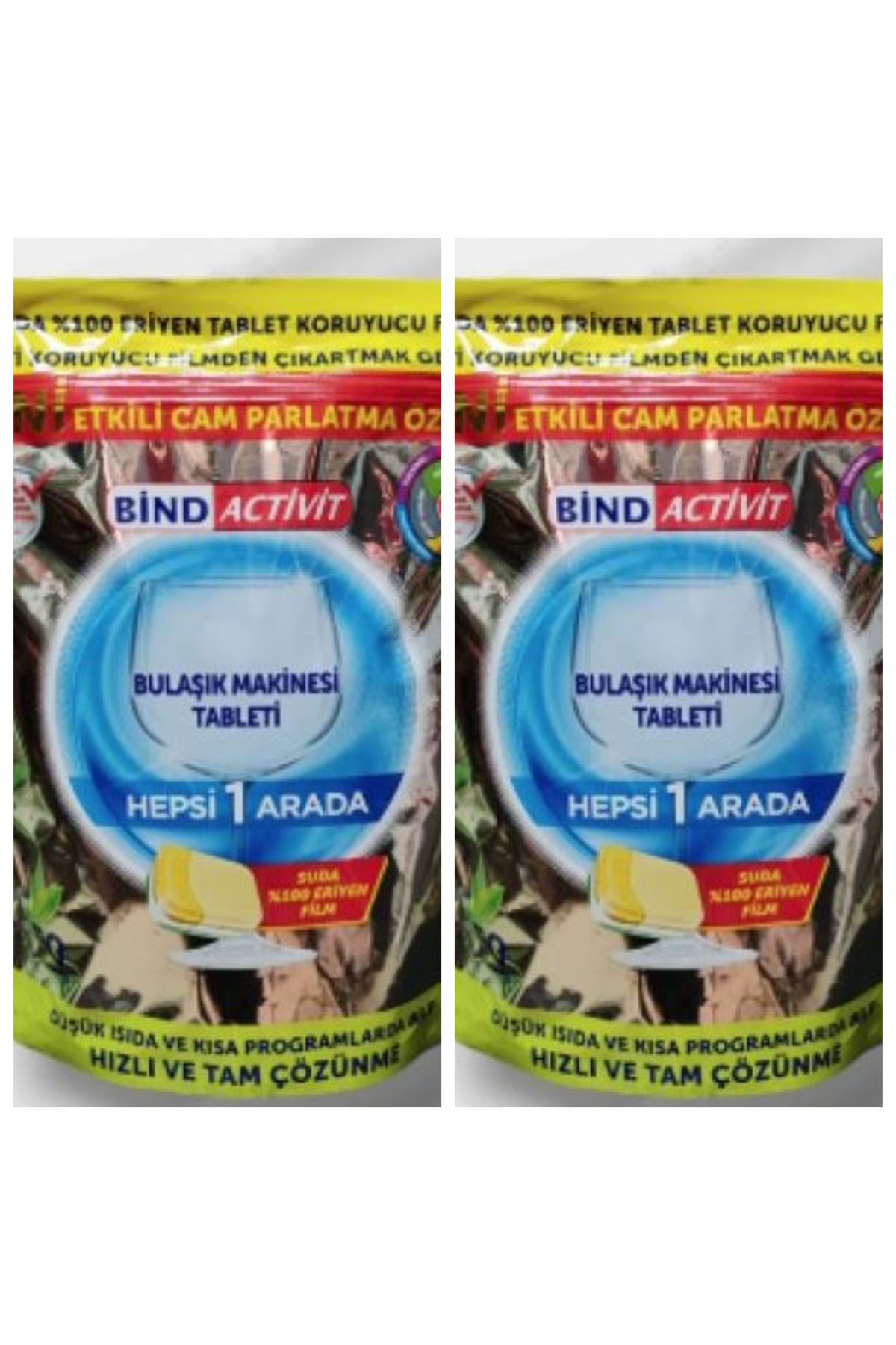 BİND Bind Activit 100 Tablet (2x50) Bulaşık Makinesi Tableti – Hepsi 1 Arada – Yerli & Ekonomik Paket