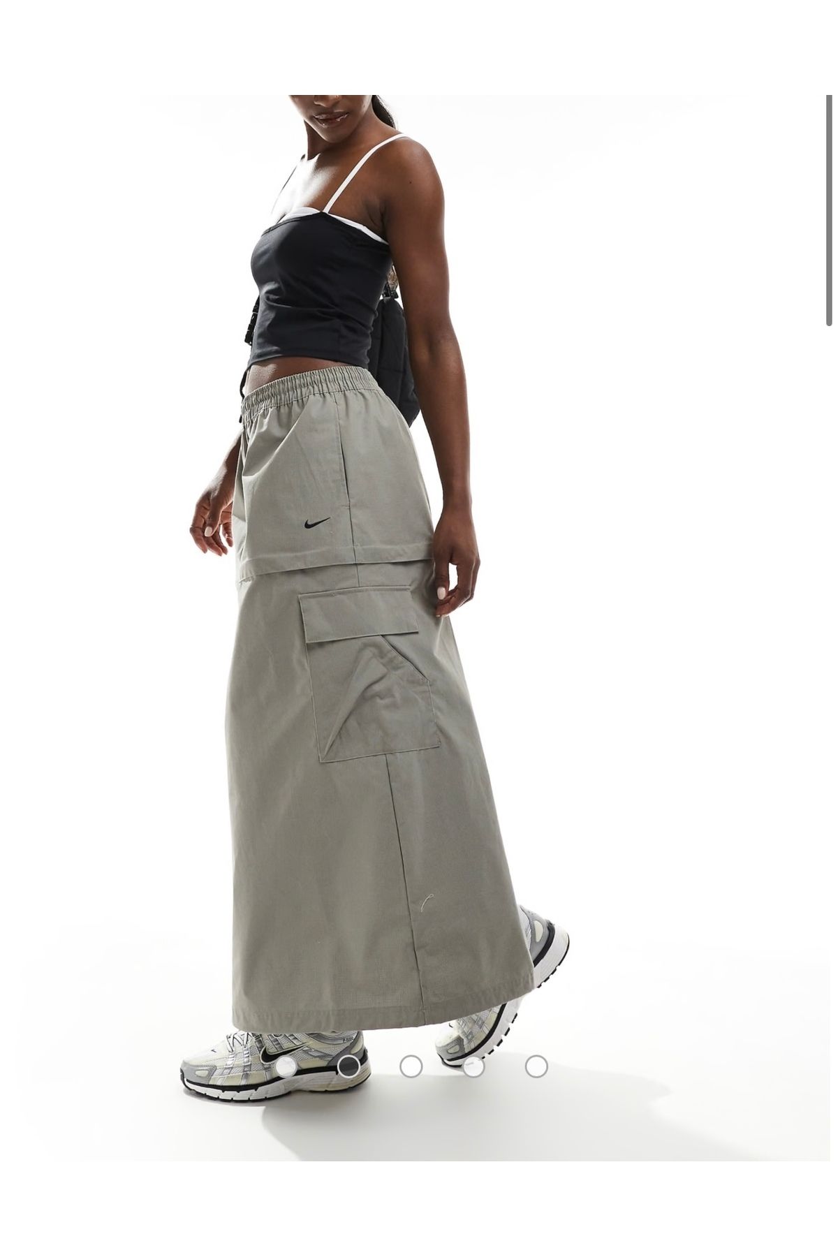 Nike Sportswear Essential Women's Mid-Rise Woven Cargo Midi Skirt Yeşil Kadın Etek