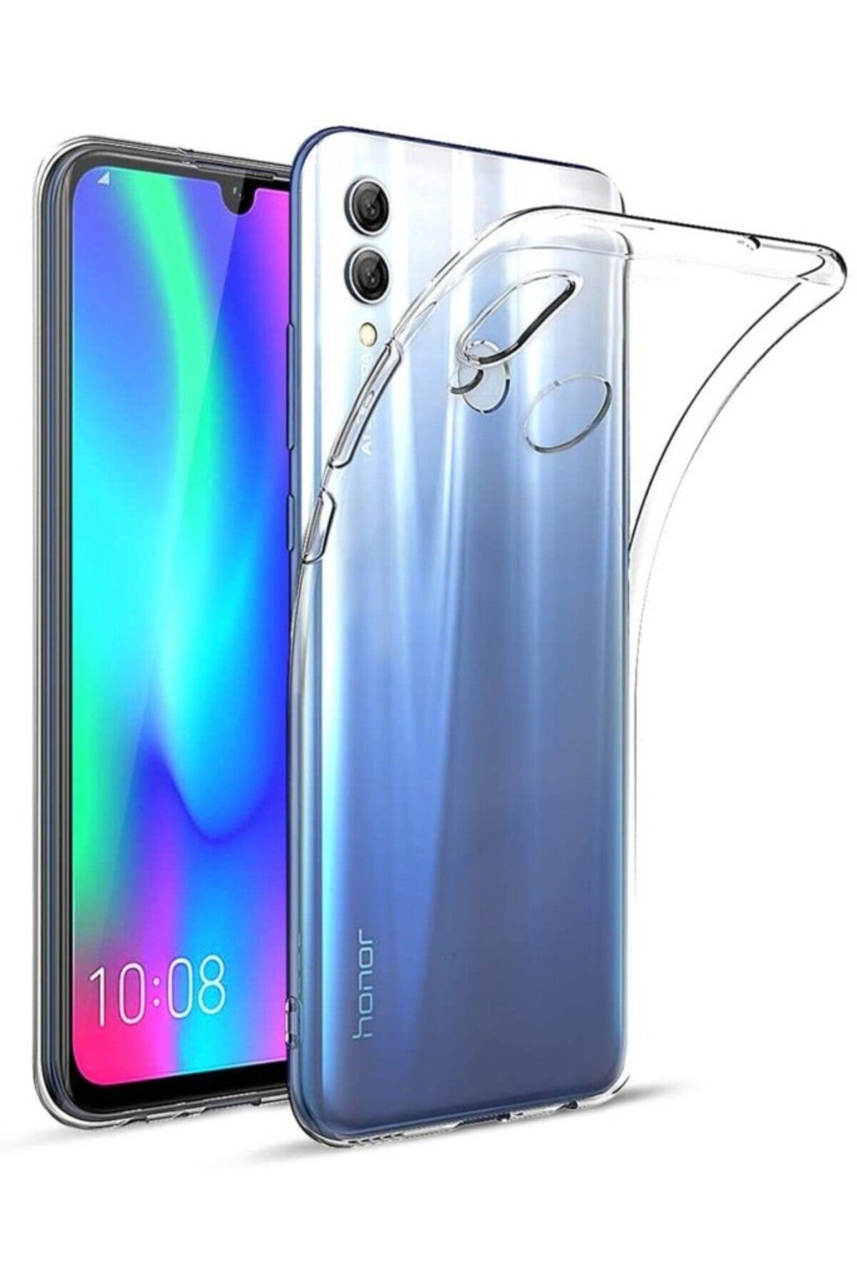 TezMax Honor 10 Lite Uyumlu 360° Ön Arka Tam Koruyucu Şeffaf Silikon Full Body Kılıf