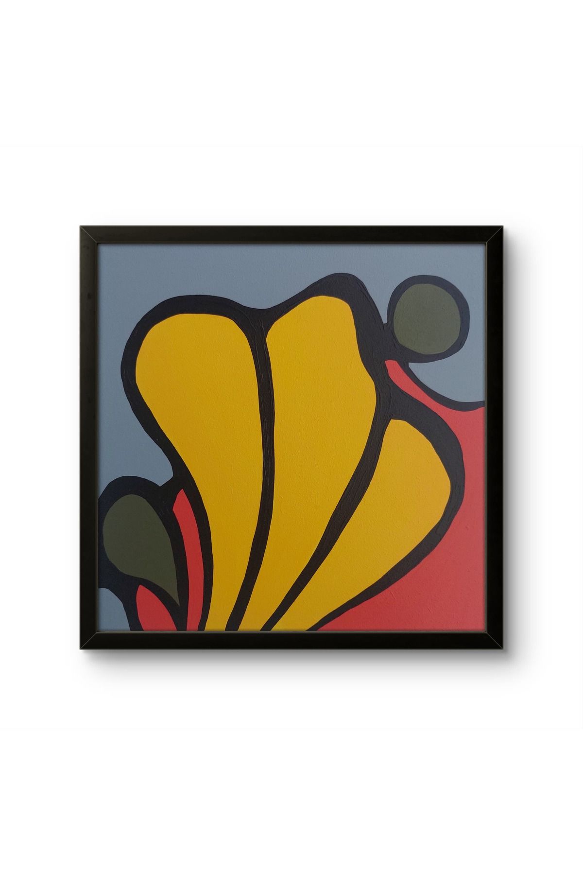Feoly Art 22x22 cm El Boyaması Duvar Tablosu – Tuval Üzeri Modern Tasarım – Salon ve Ofis Uyumlu