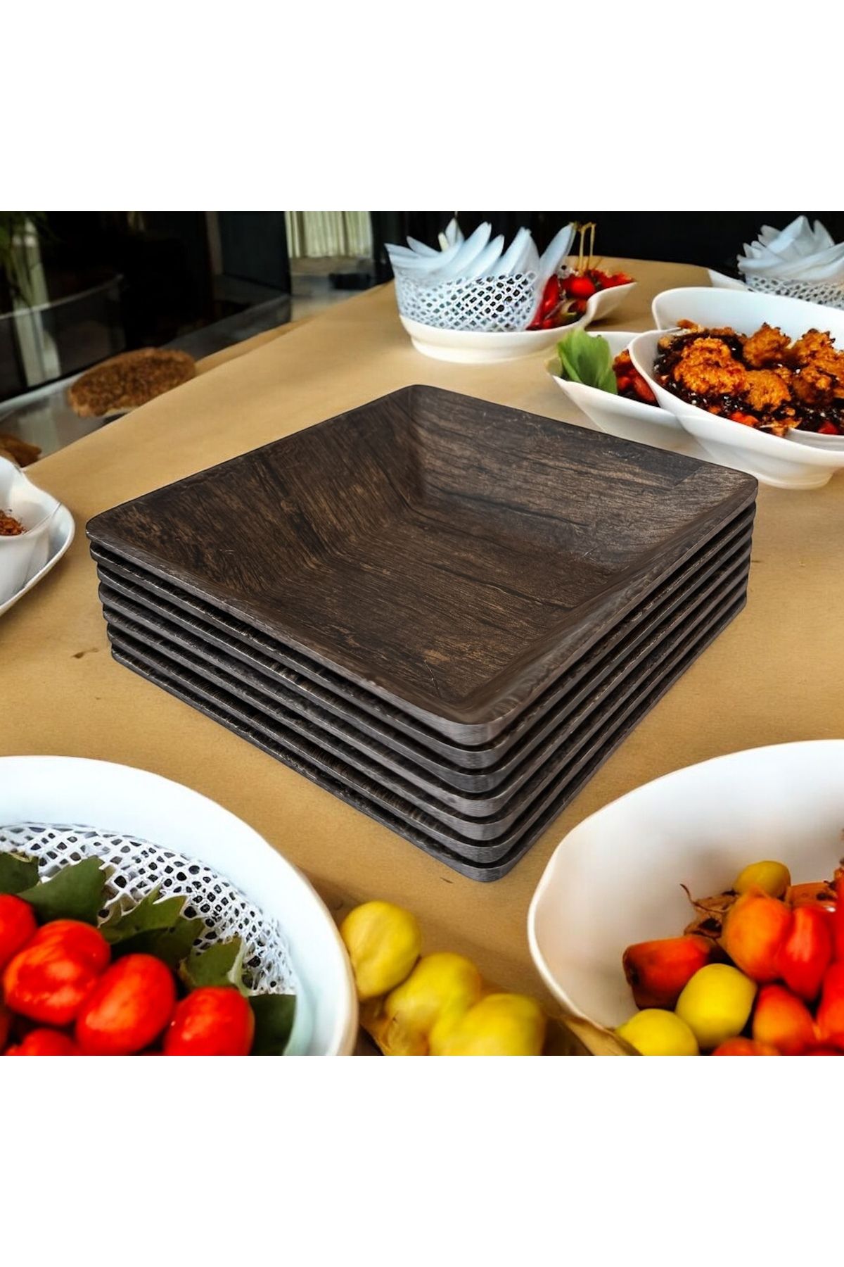 BARITCIOGLU Yemek tabağı Modern Ahşap Çam rengi