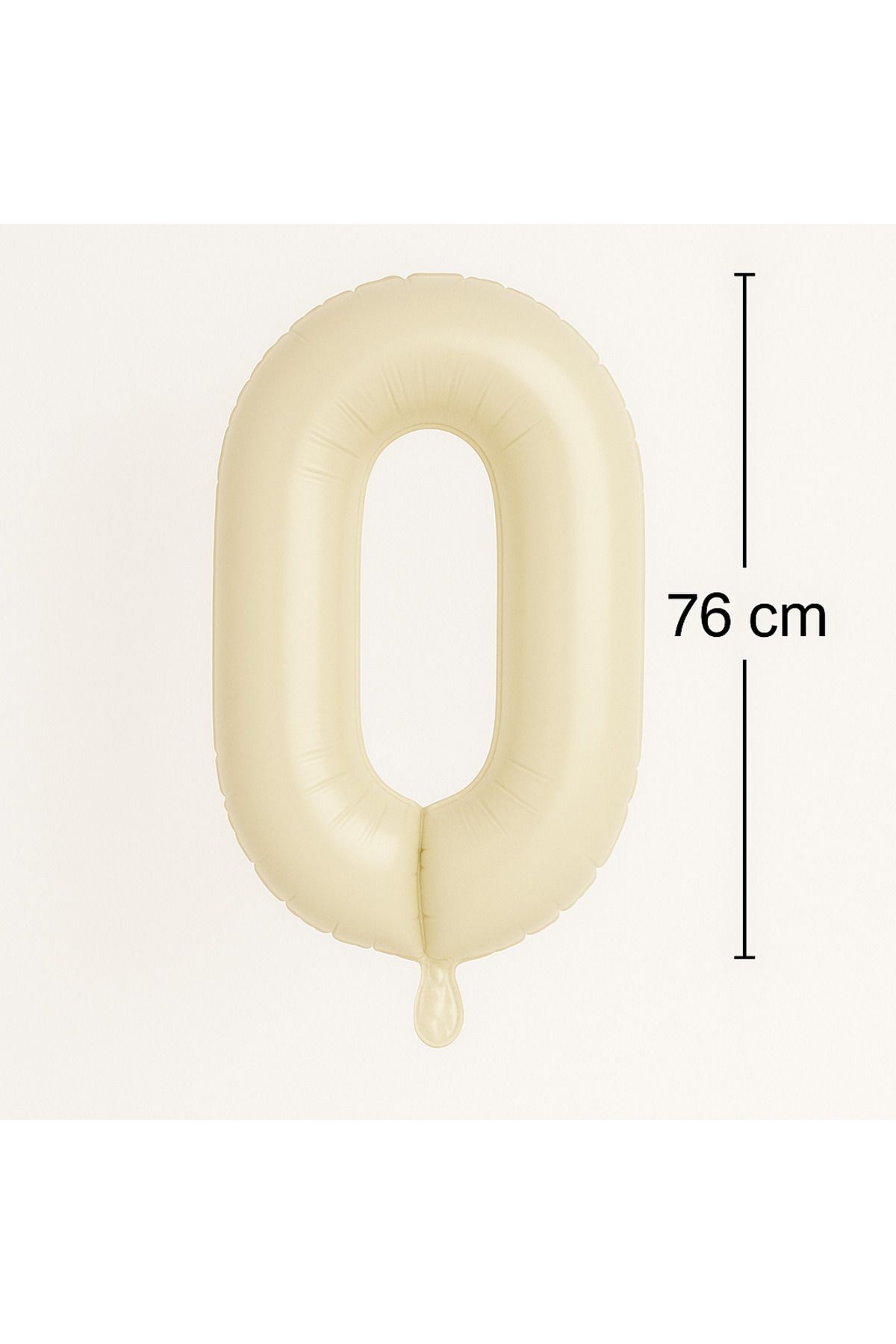 Ege Pastacılık Folyo Rakam Balon 0 Yaş Krem 76 cm Büyük Boy