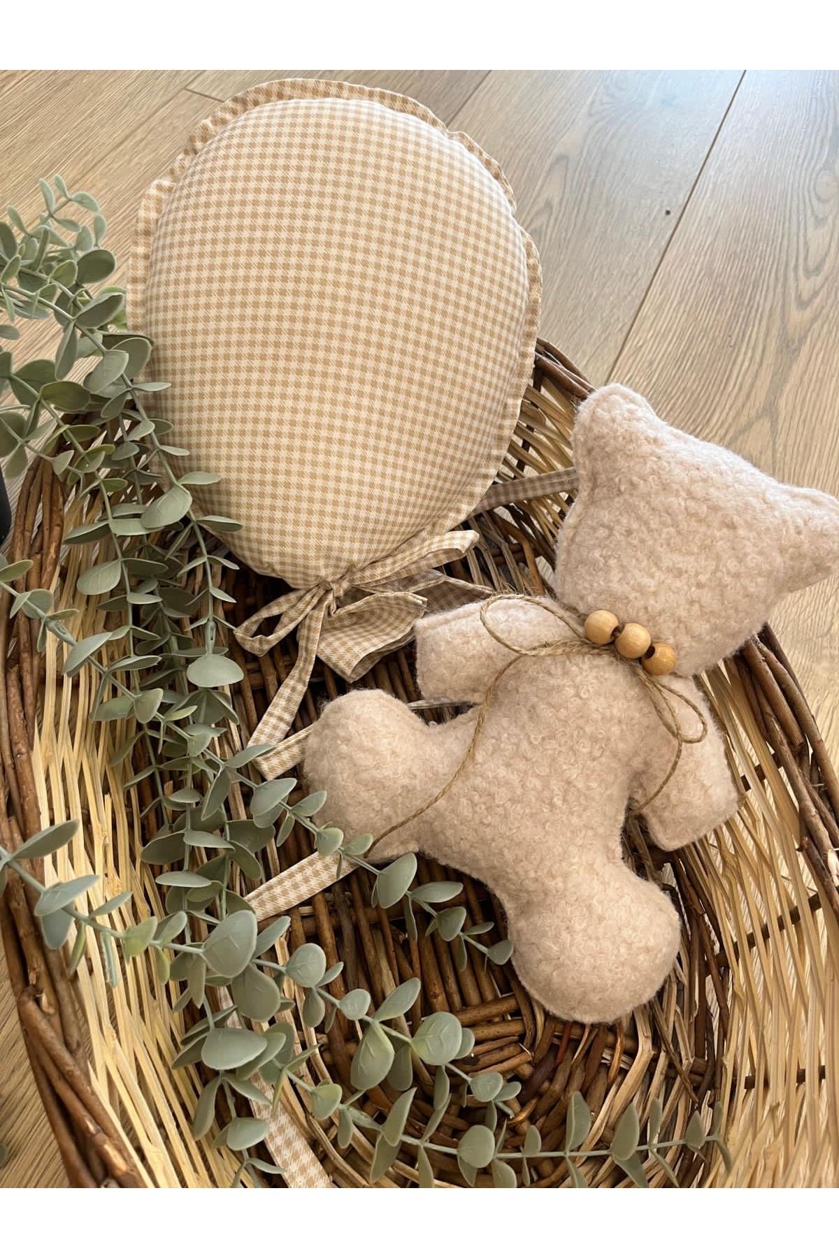 Tuna Tasarım 1 Adet Balon Duvar Dekoru 1 Adet Teddy Ayıcık