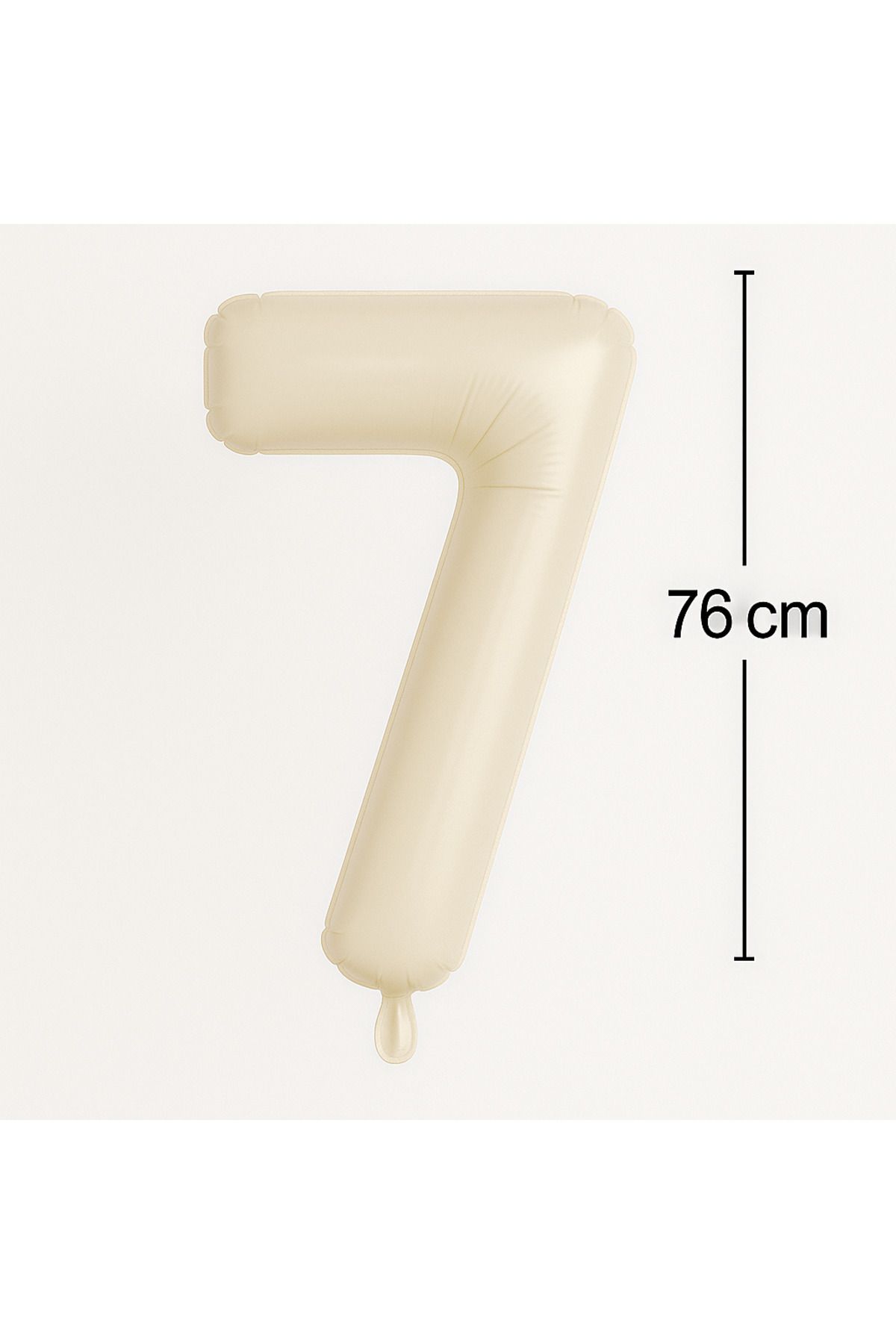Ege Pastacılık Folyo Rakam Balon 7 Yaş Krem 76 cm Büyük Boy