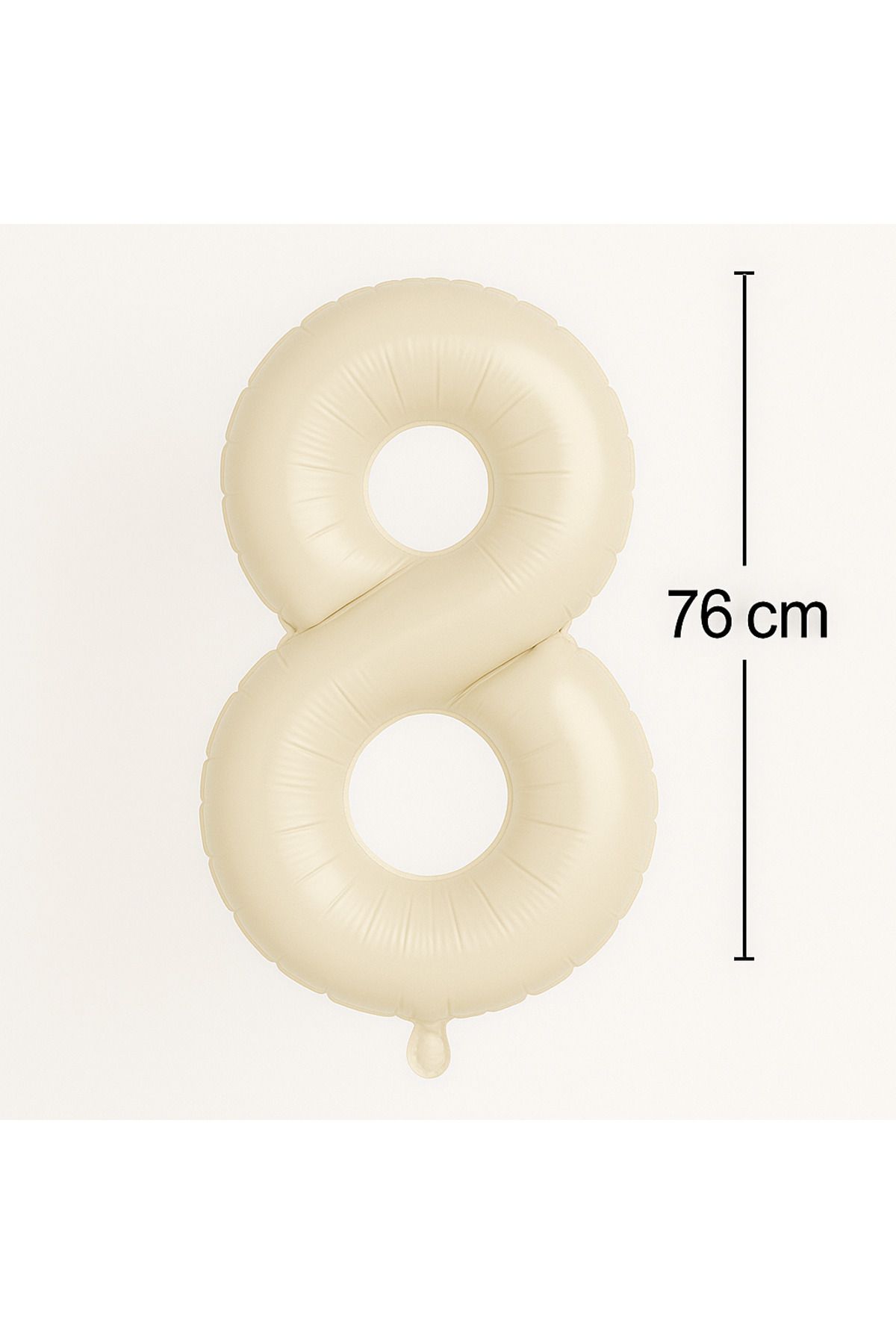 Ege Pastacılık Folyo Rakam Balon 8 Yaş Krem 76 cm Büyük Boy