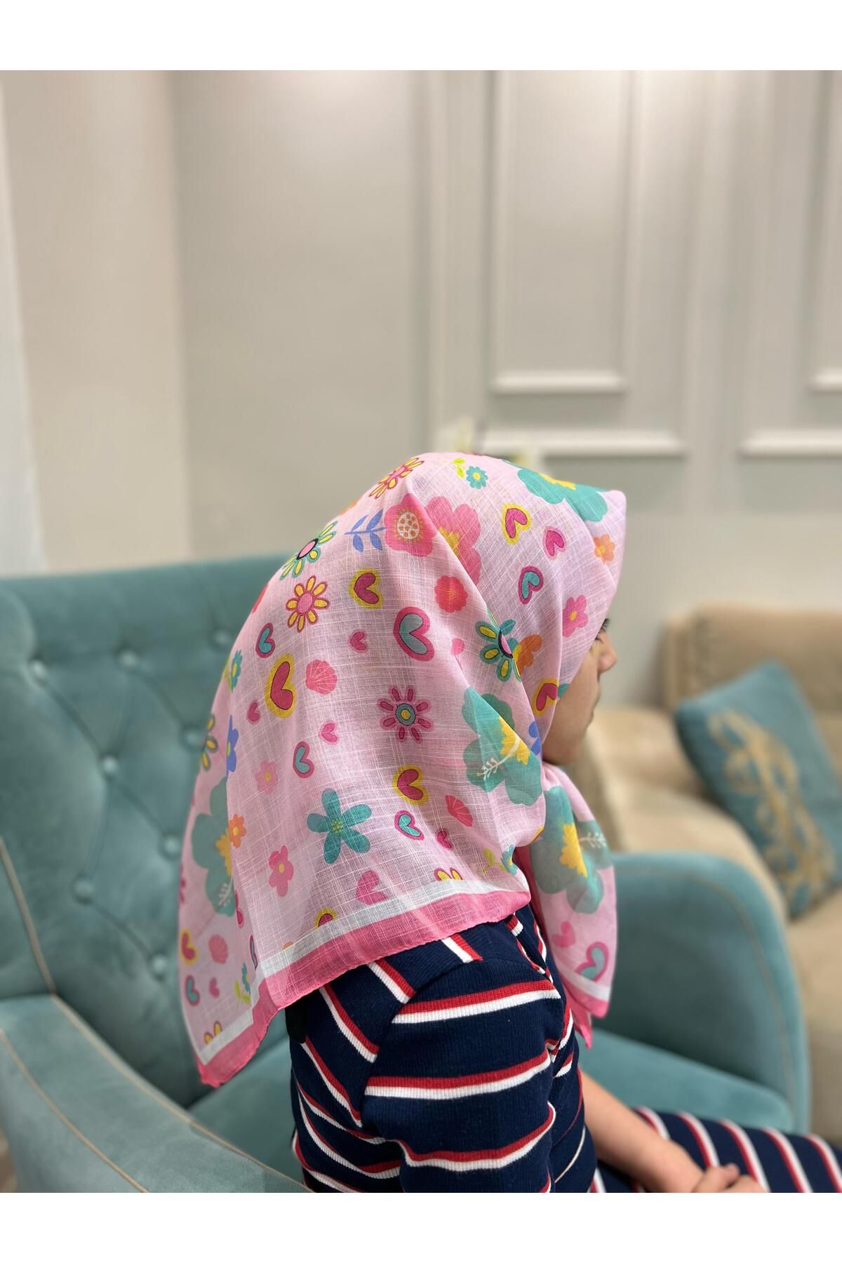 hicazavm Pamuk keten çocuk dua namaz ibadet baş örtüsü eşarp